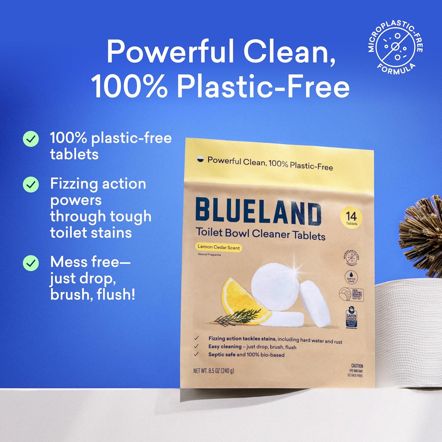 Blueland Toilet Bowl Cleaner Tablets 14 Count Starter Set