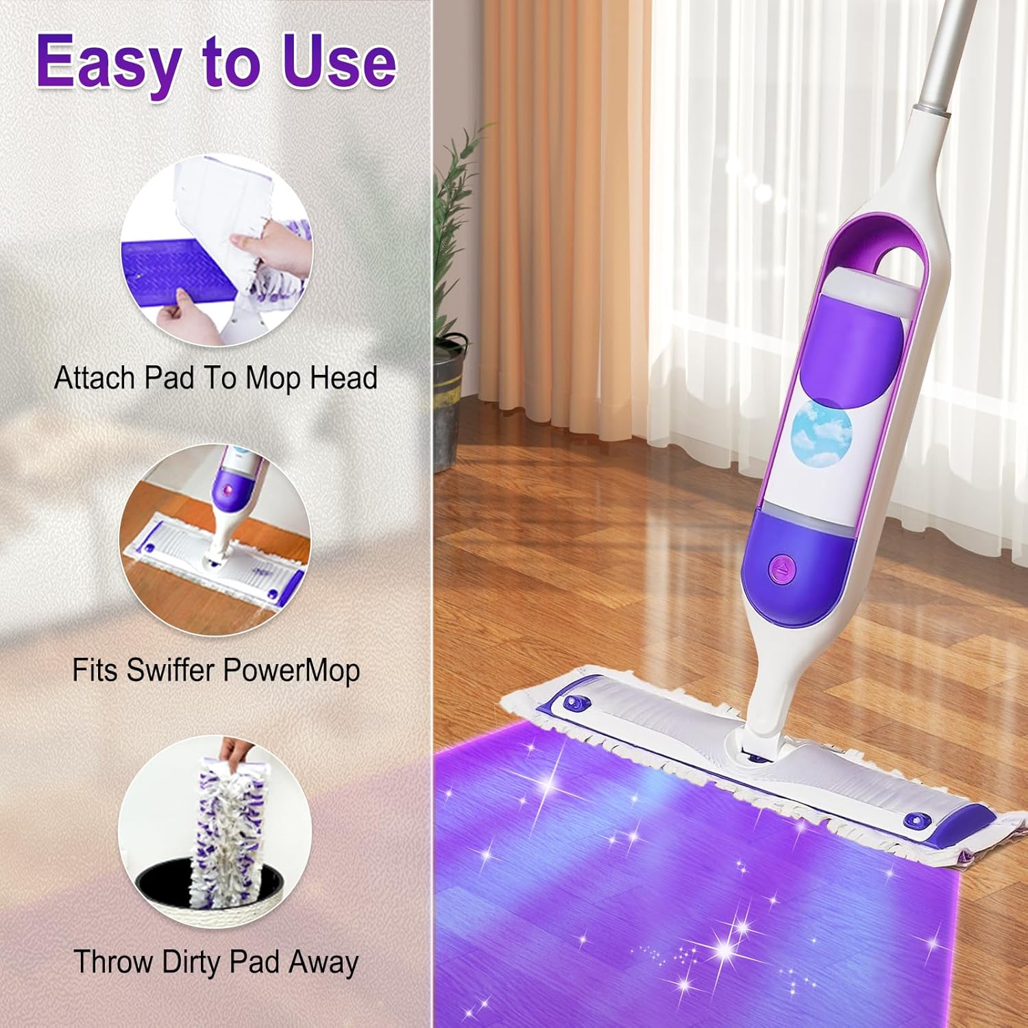 30 Pack Disposable Power Mop Pads for Swiffer