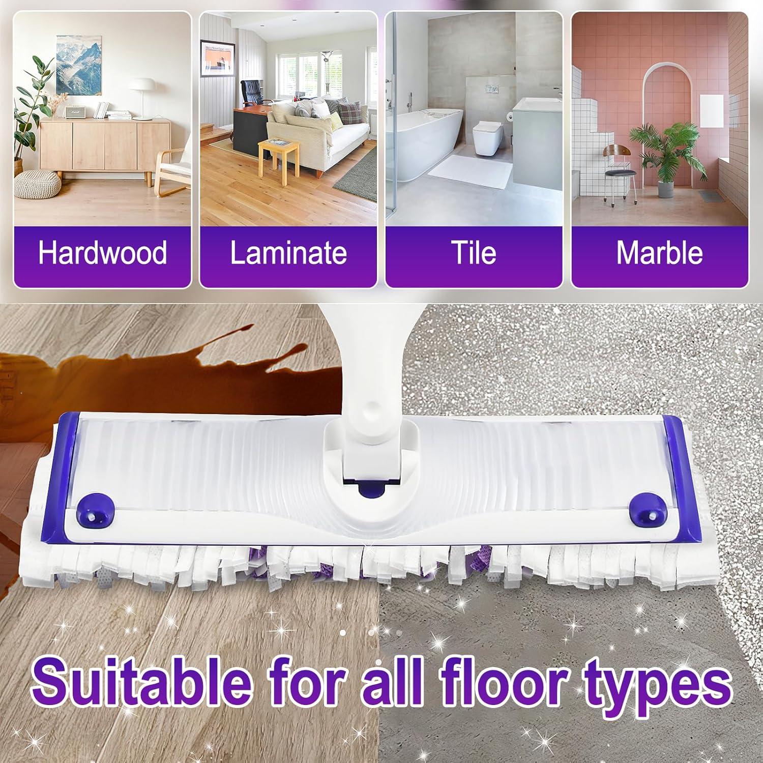 30 Pack Disposable Power Mop Pads for Swiffer