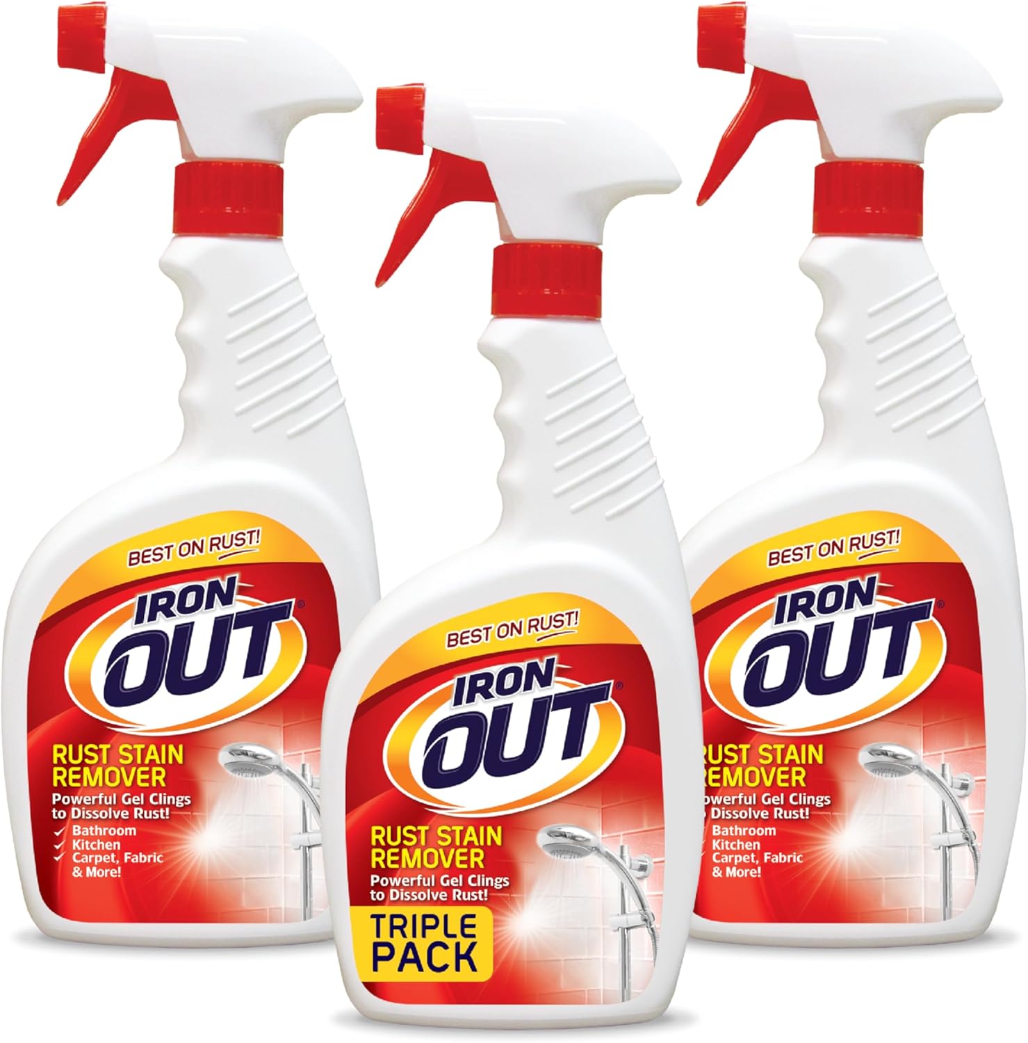 IRON OUT Rust Stain Remover Spray Gel 3-Pack