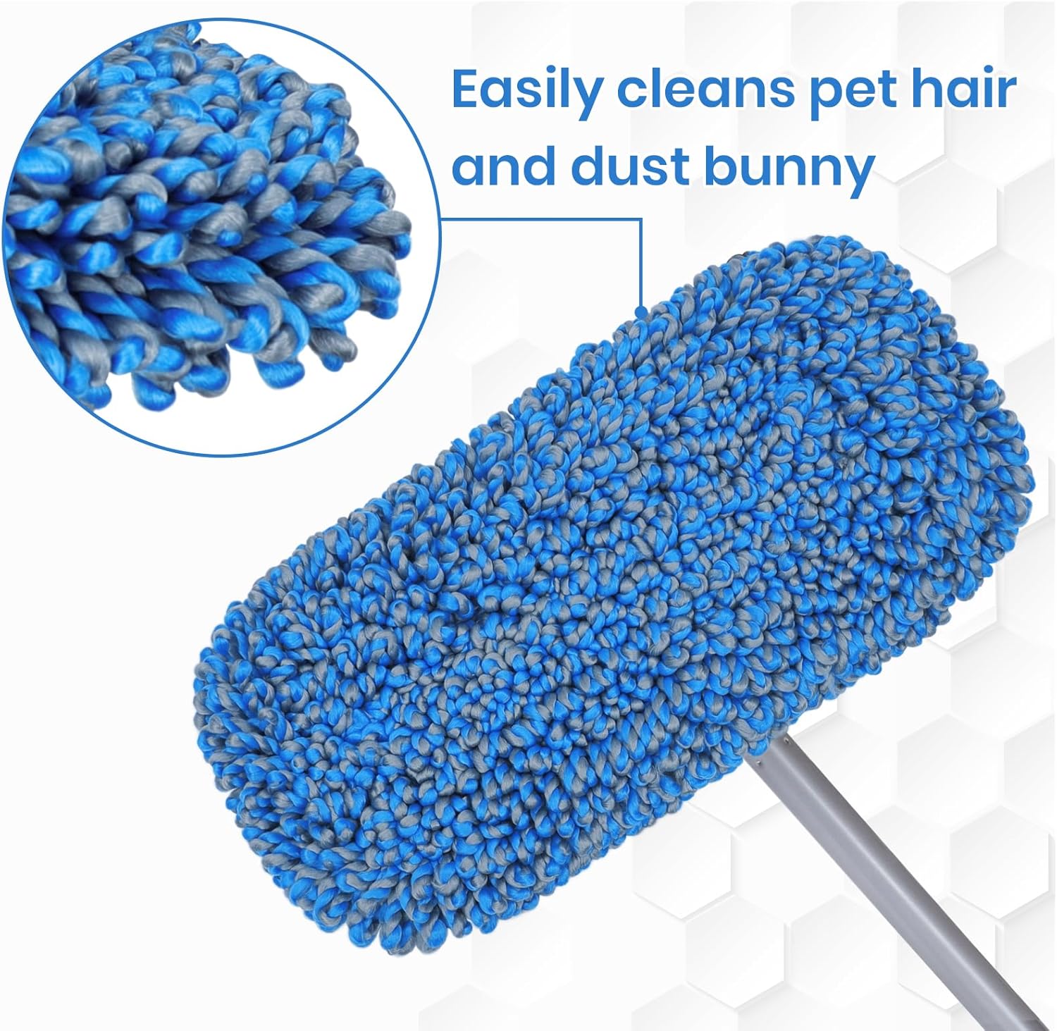 TrueYee 2 Pack Microfiber Mop Replacement Pads for Dry and Wet Cleaning
