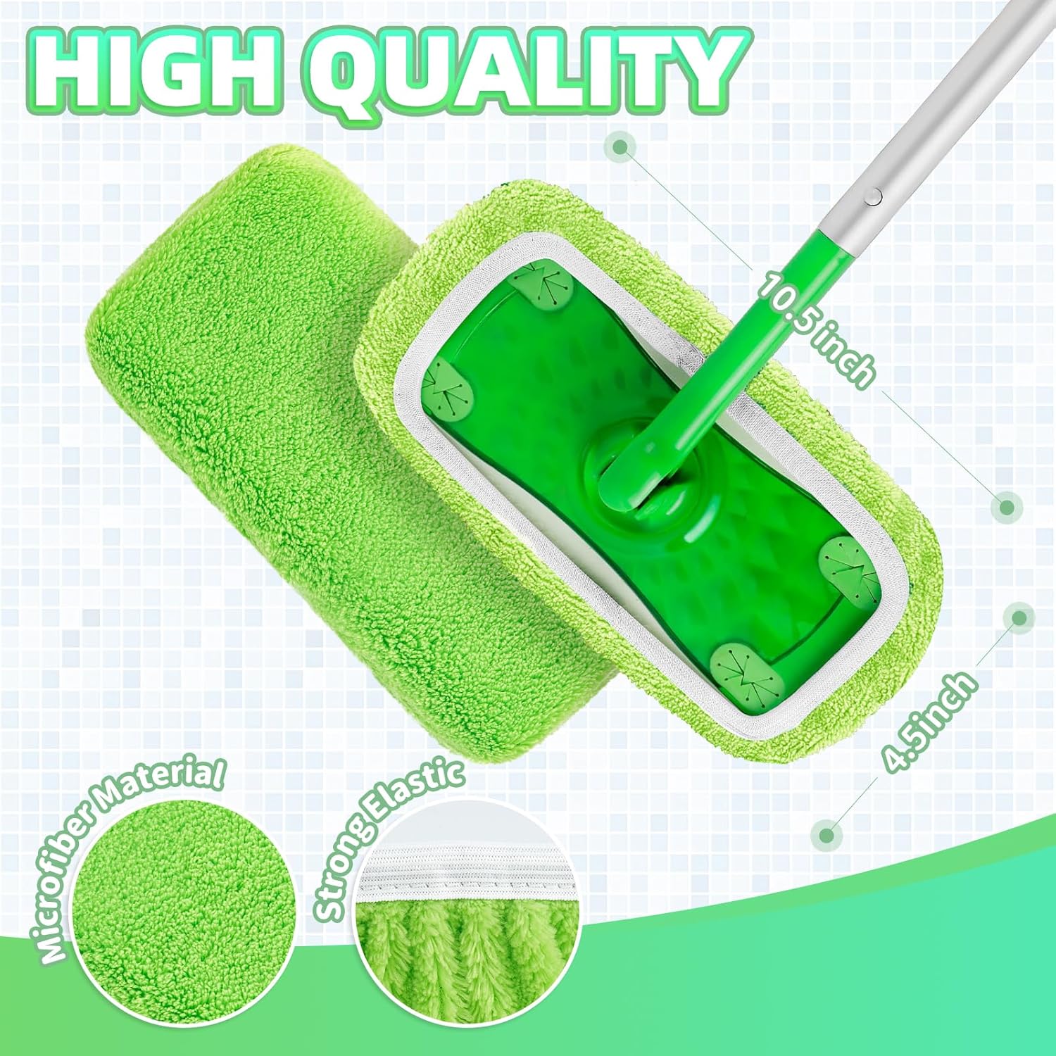 Nicemiya 8 Pack Reusable Mop Pads for Swiffer