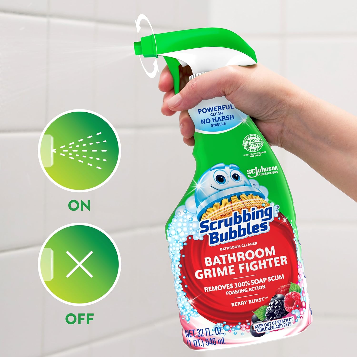 Scrubbing Bubbles Berry Burst Bathroom Cleaner Spray 32oz