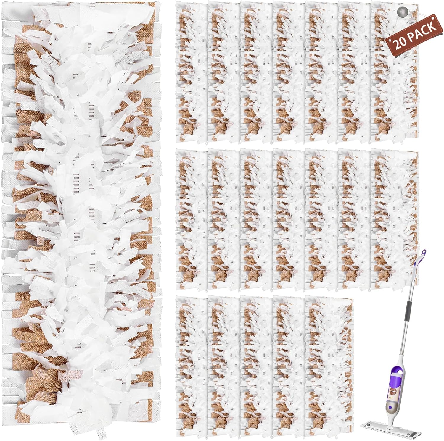 20 Pack CANAVY Swiffer PowerMop Wood Mop Refills