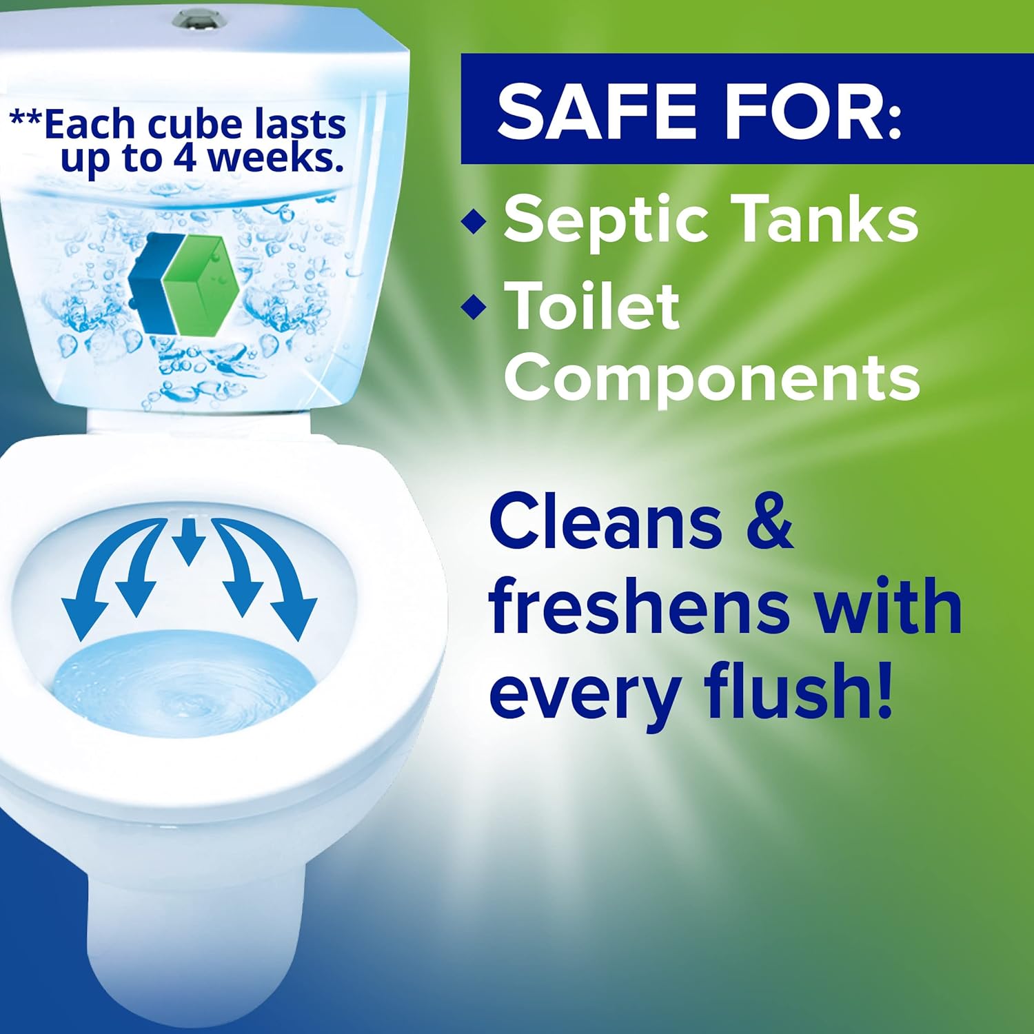Soft Scrub Toilet Cleaner Duo-Cubes Alpine Fresh 4 Count