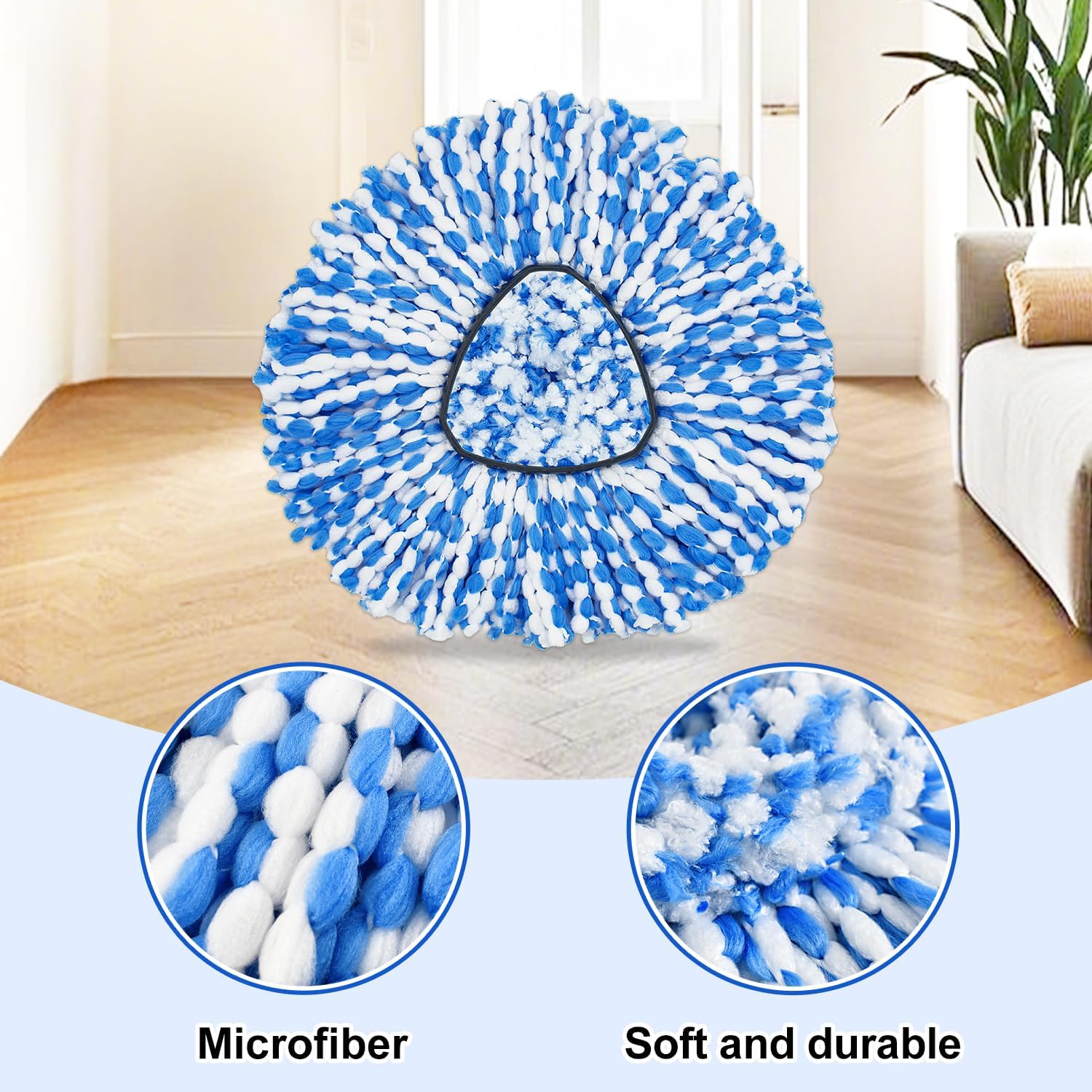 GFRED Spin Mop Refill Scrub Brush Replacement Heads for O Cedar RinseClean