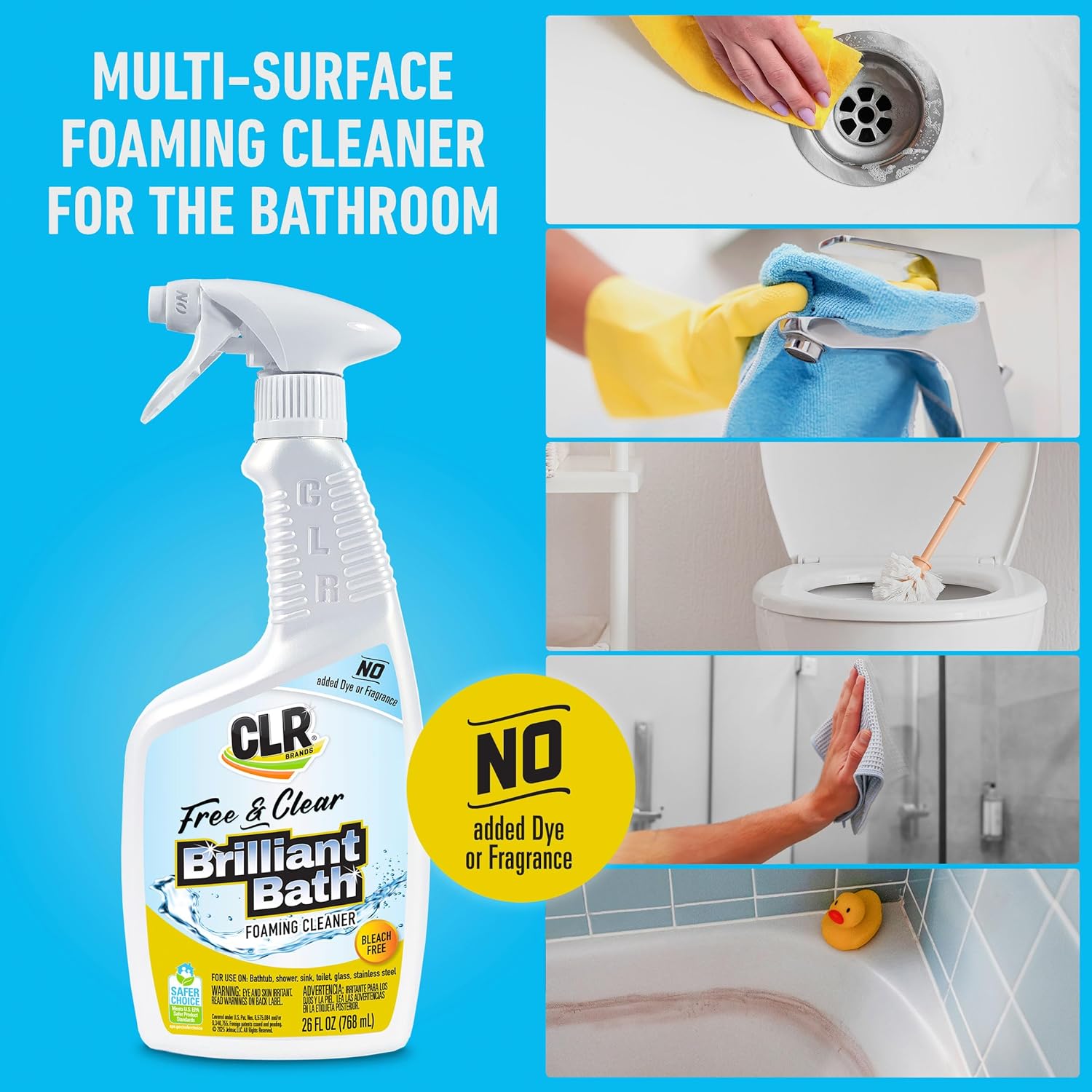 CLR Brilliant Bath Foaming Cleaner 26 Oz Free Clear