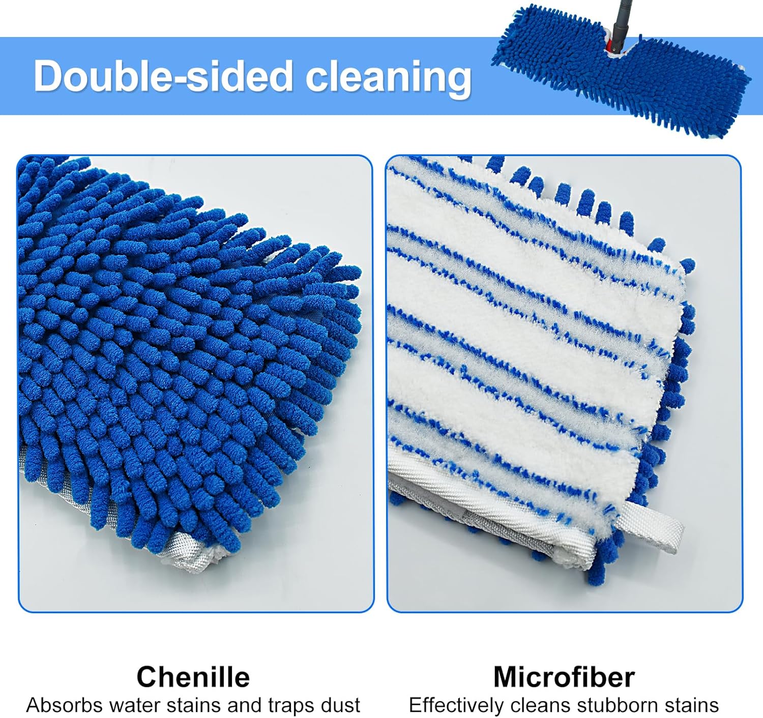 3 Pack Mop Heads for O-Cedar Dual-Action Flip Mop 1