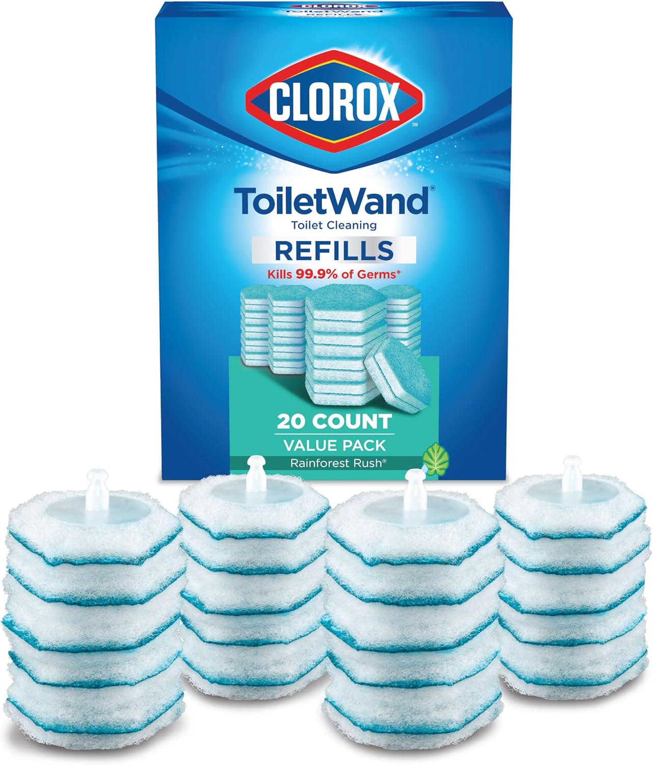 Clorox ToiletWand Refills Rainforest Rush 20 Count