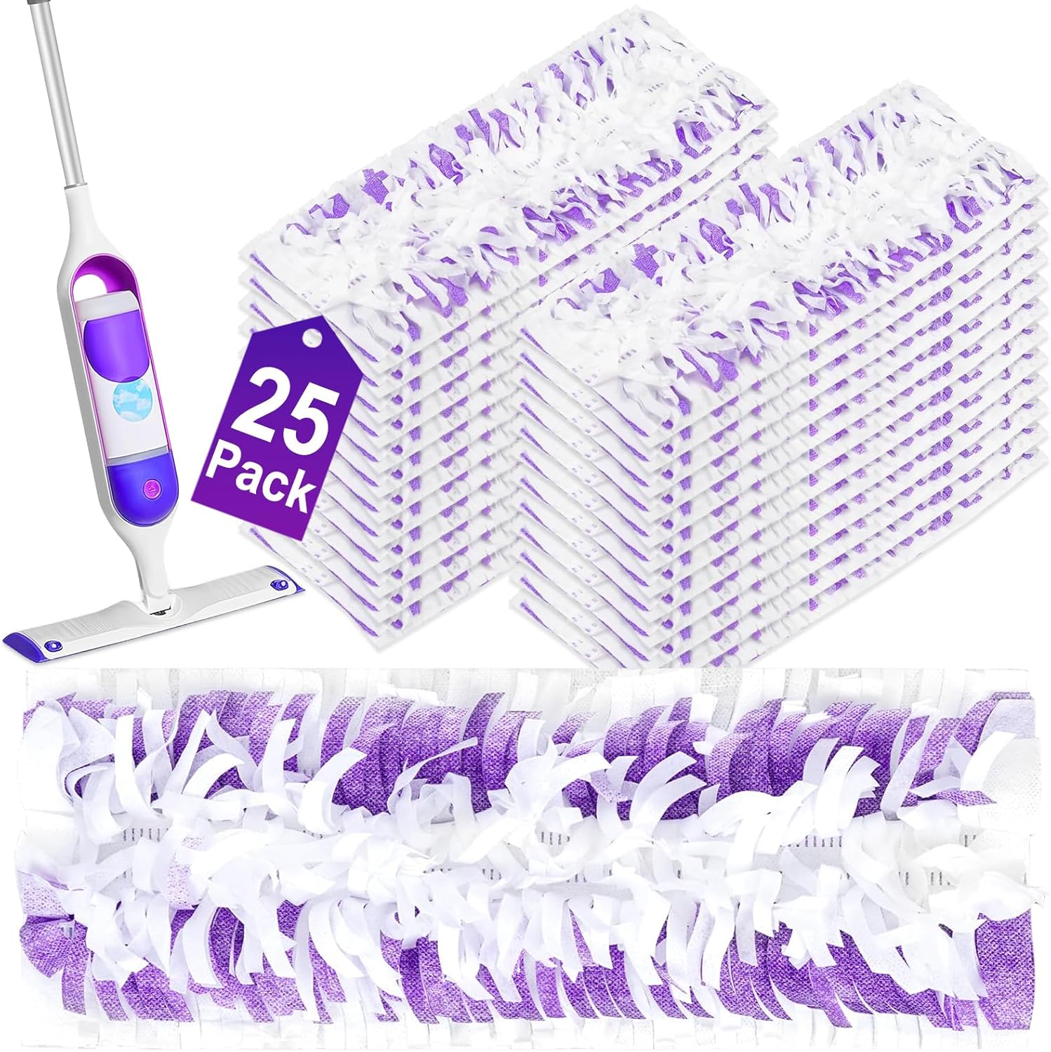 Cafonil Power Mop Pads Refills 25 PCS Multi-Surface