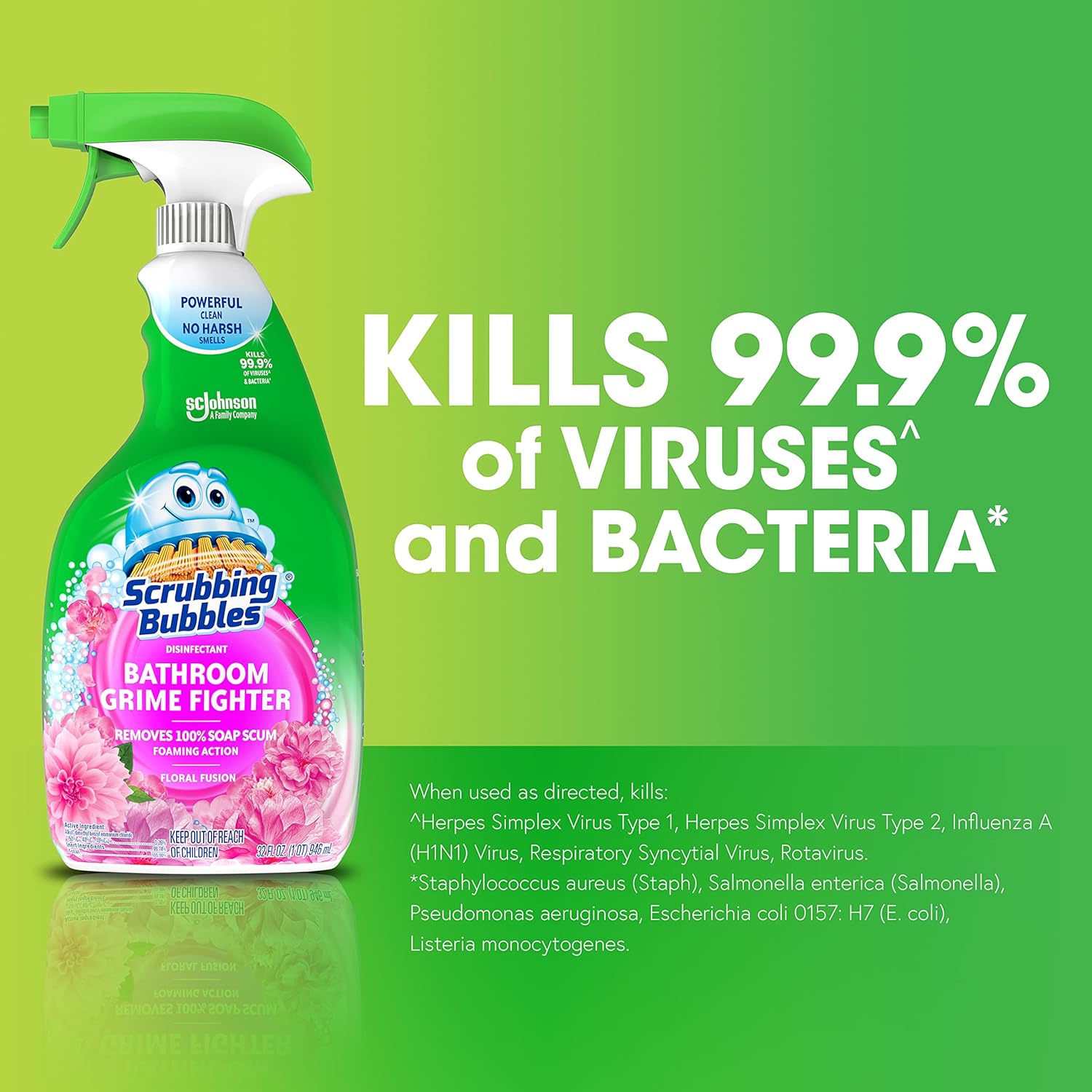 Scrubbing Bubbles Bathroom Grime Fighter Floral Fusion Scent 32 oz