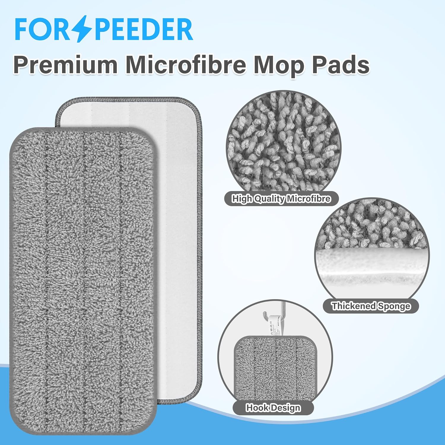 FORSPEEDER 7 Pack Reusable Mop Pads for Swiffer WetJet
