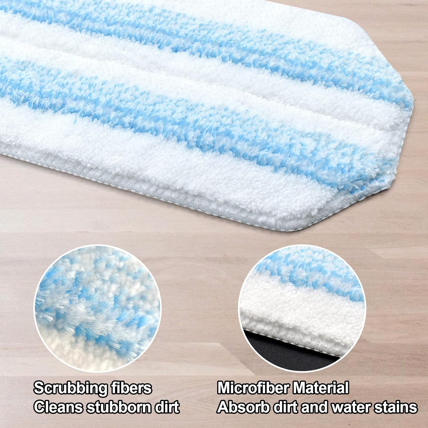 GFRED 8 Pack Mop Pads for O Cedar H2Pro Flat Mop System