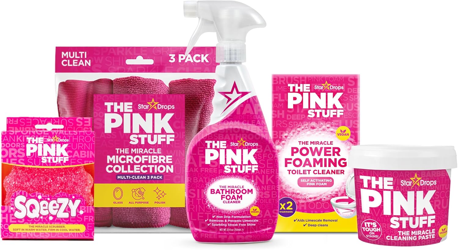 Stardrops The Pink Stuff Bathroom Cleaner Kit