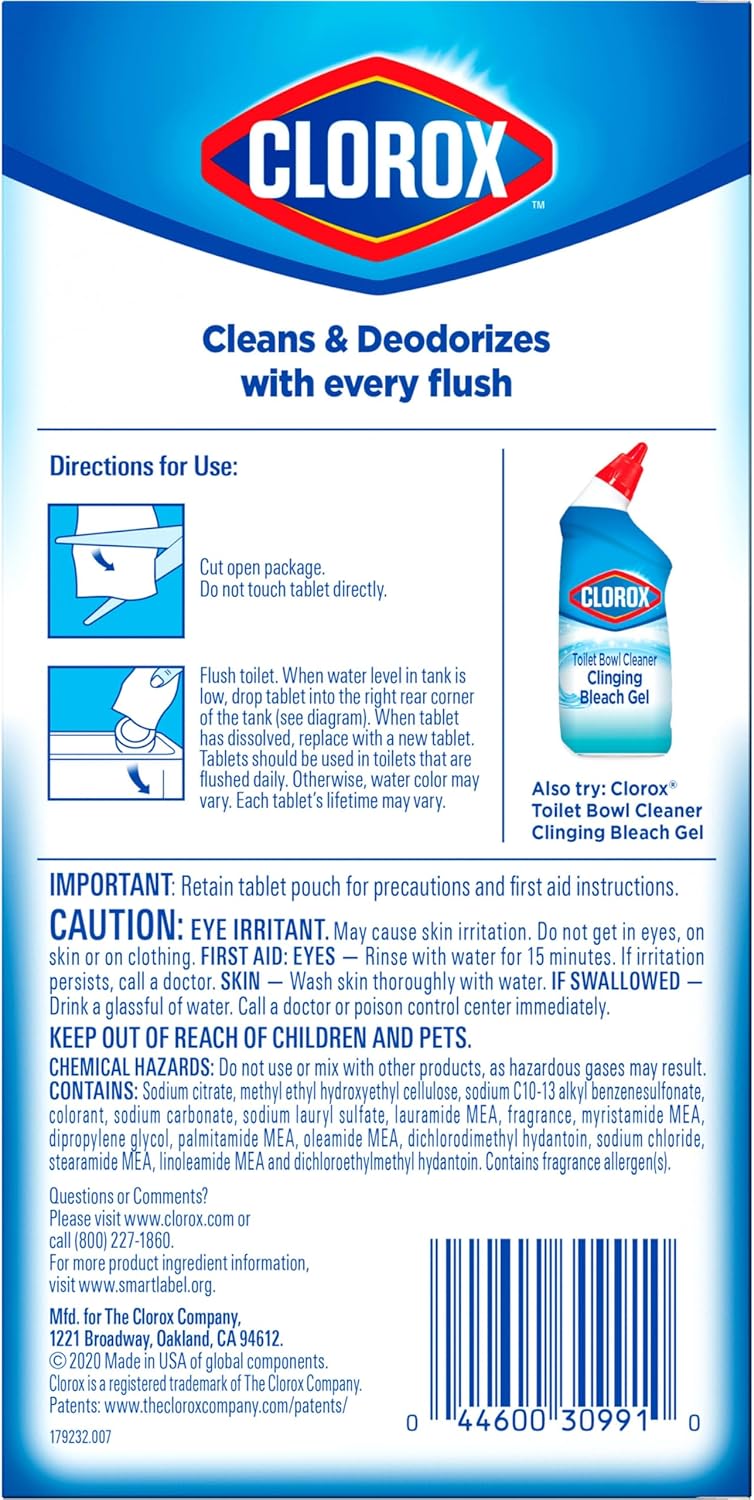 Clorox Ultra Clean Toilet Tablets with Bleach Blue