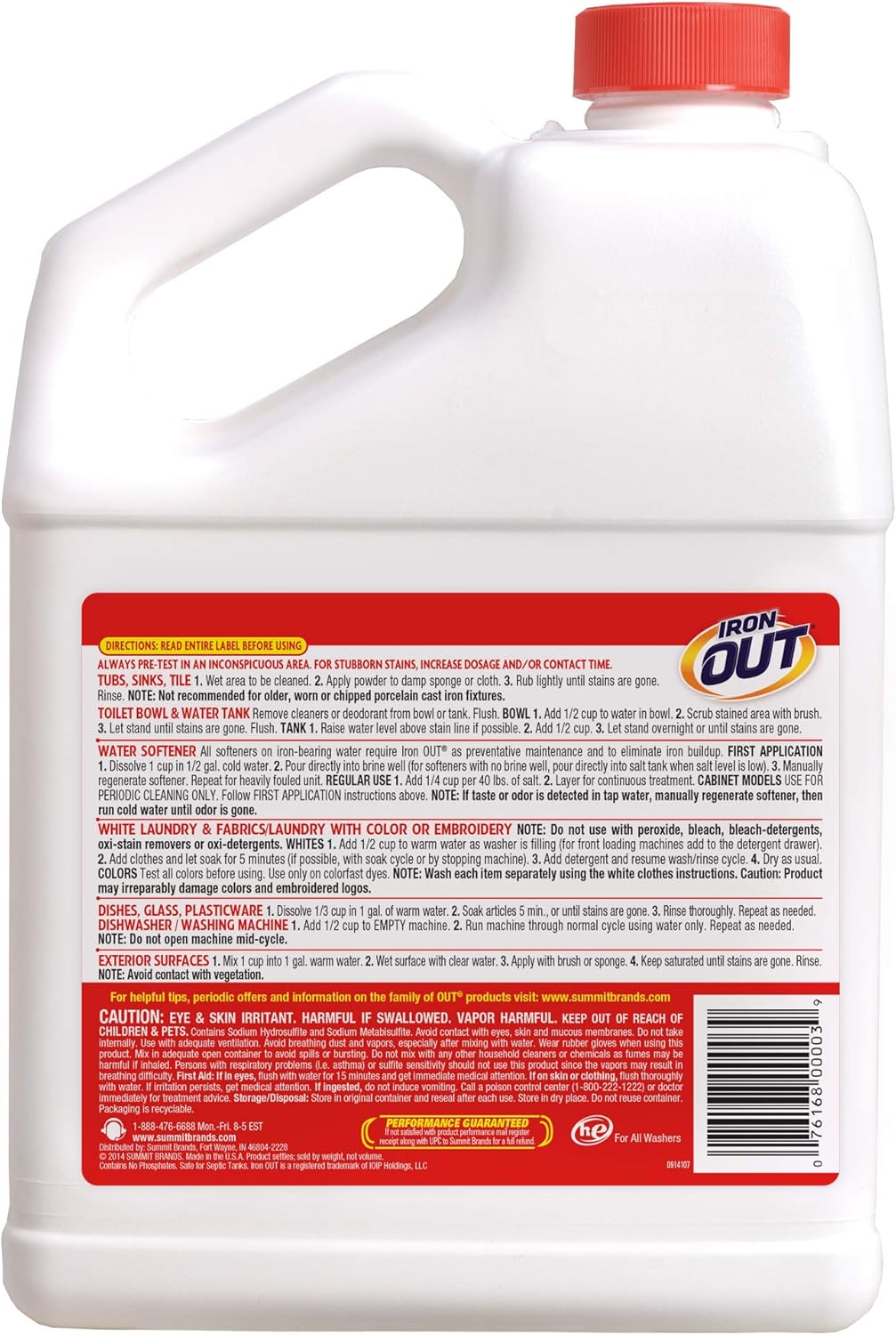 IRON OUT Powder Rust Stain Remover 95lb
