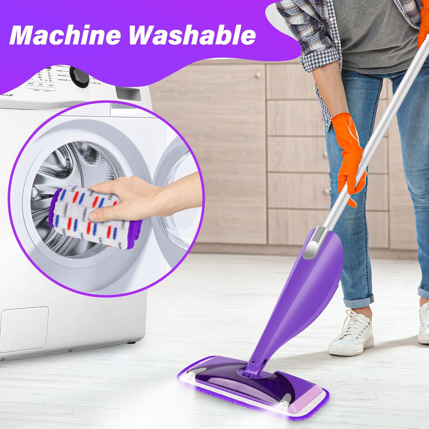 7 Pack Reusable Mop Pads for Swiffer WetJet 1