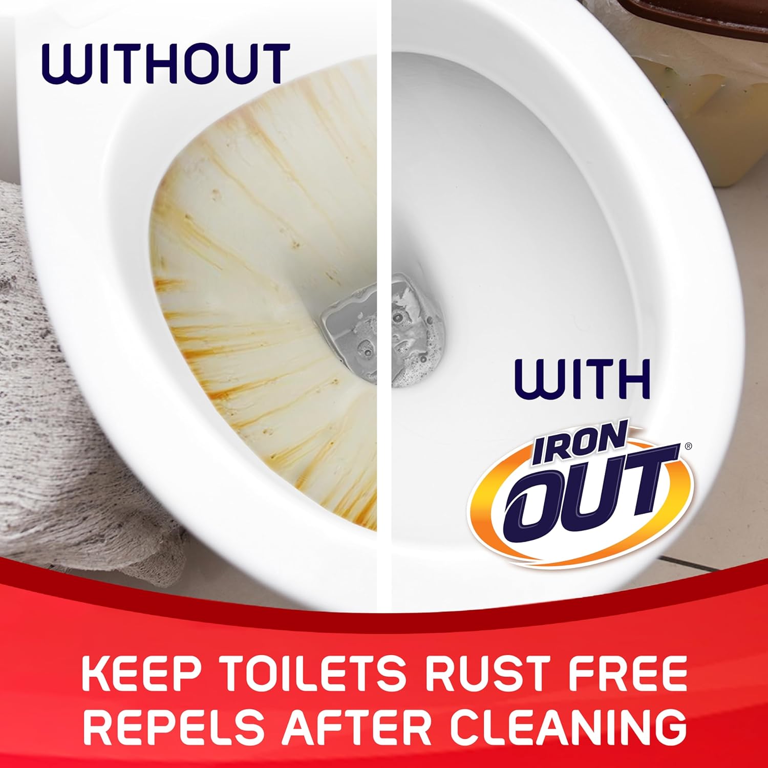 IRON OUT Automatic Toilet Bowl Cleaner Tablets 45 Days Rust Free