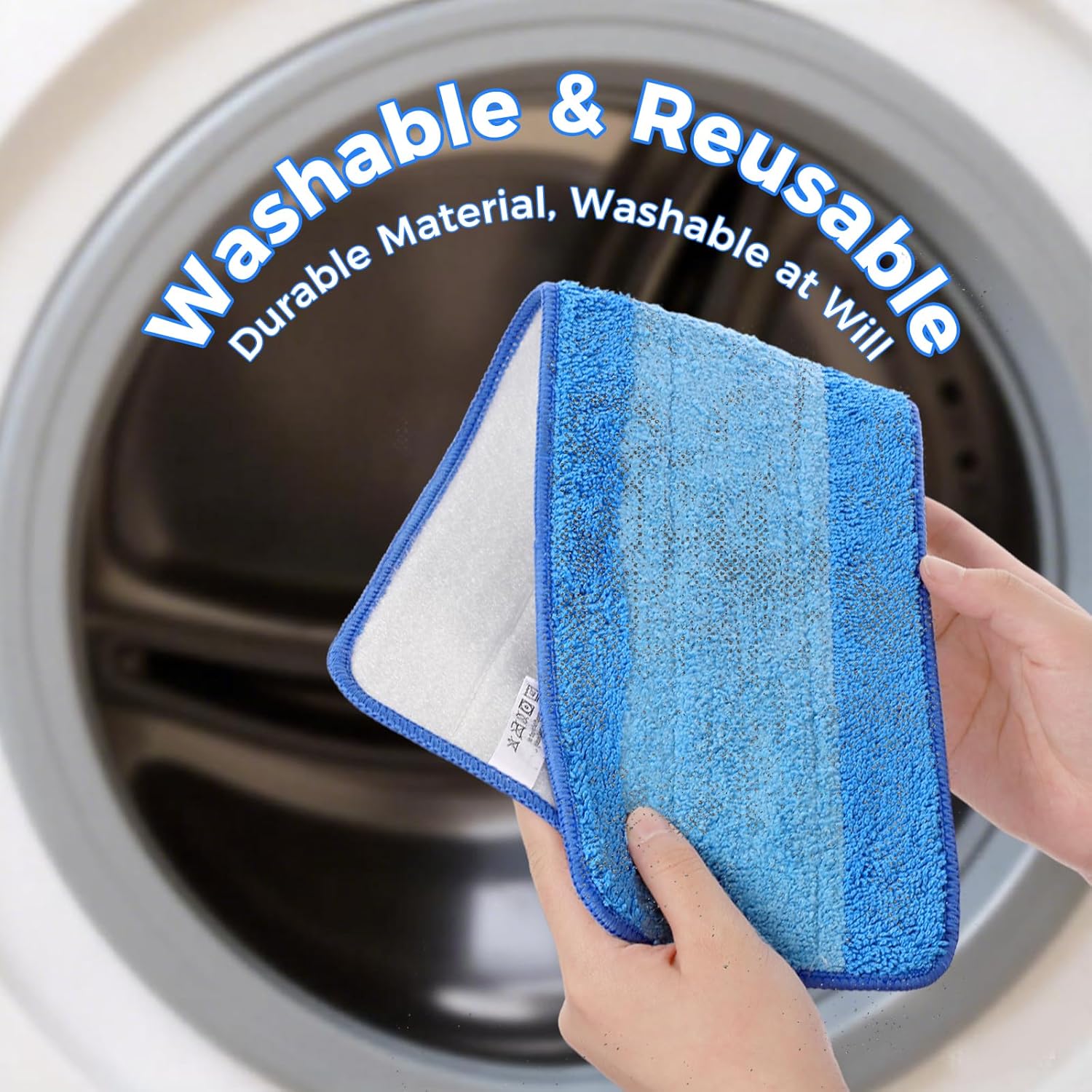 4-Pack Microfiber Mop Pads for Bona Mops Washable and Reusable