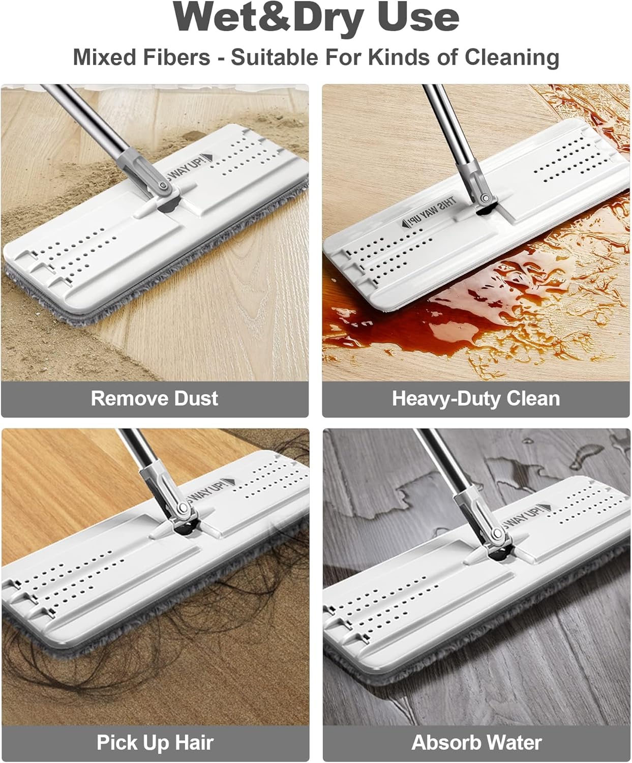 JOYMOOP 13inch Replacement Mop Pads Pack of 4