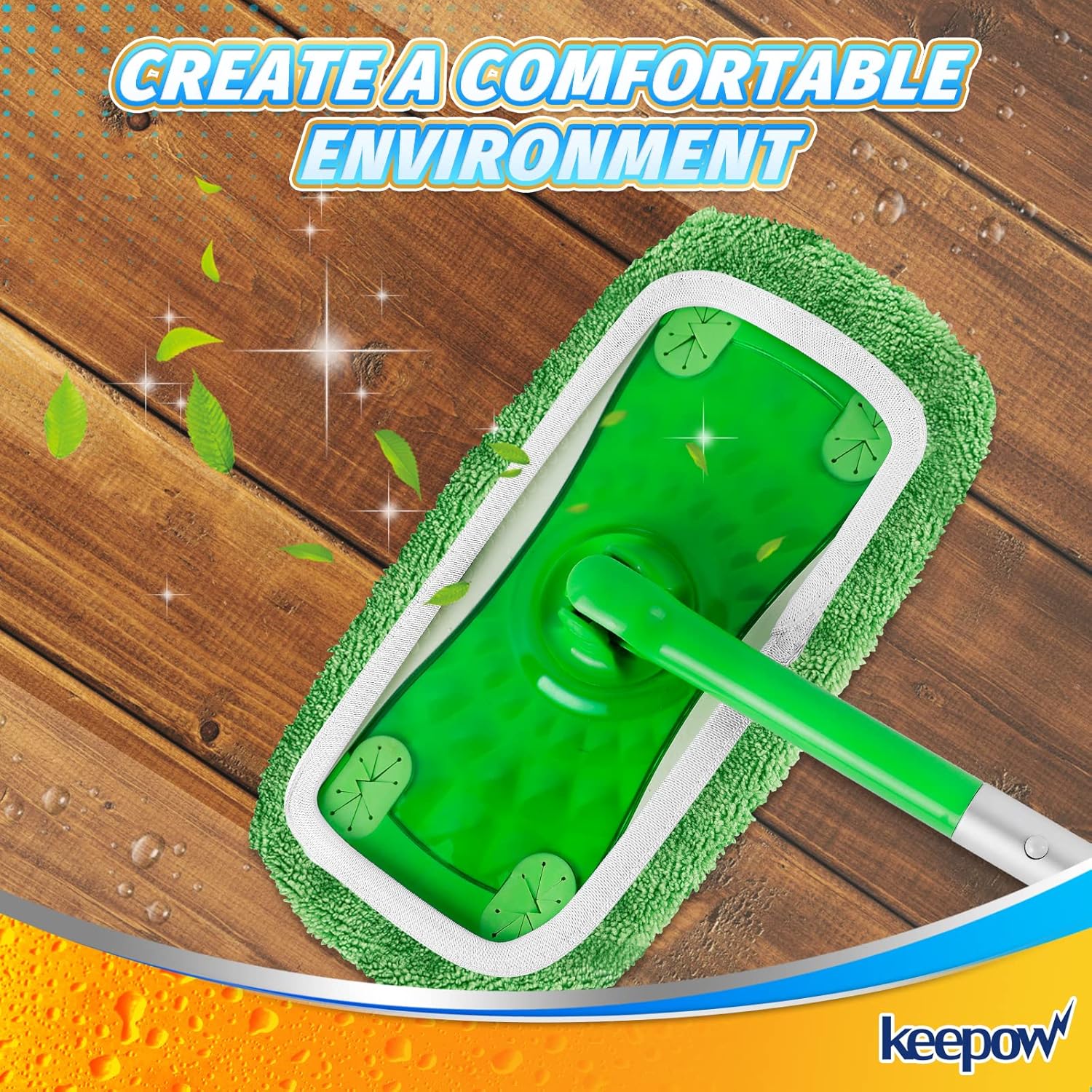KEEPOW 8 Pack Reusable Mop Pads for Swiffer