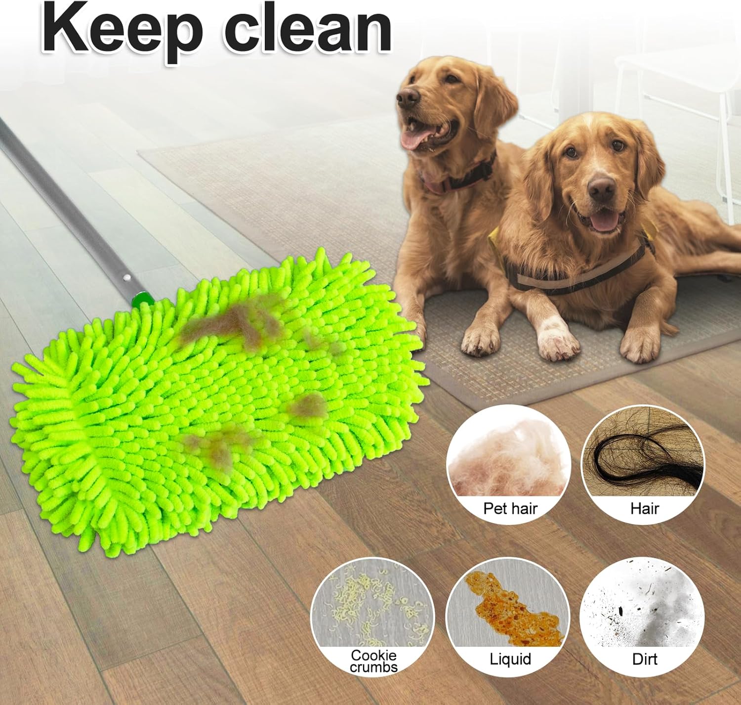 Yuunaie Reusable Mop Pads for Swiffer 4-Pack