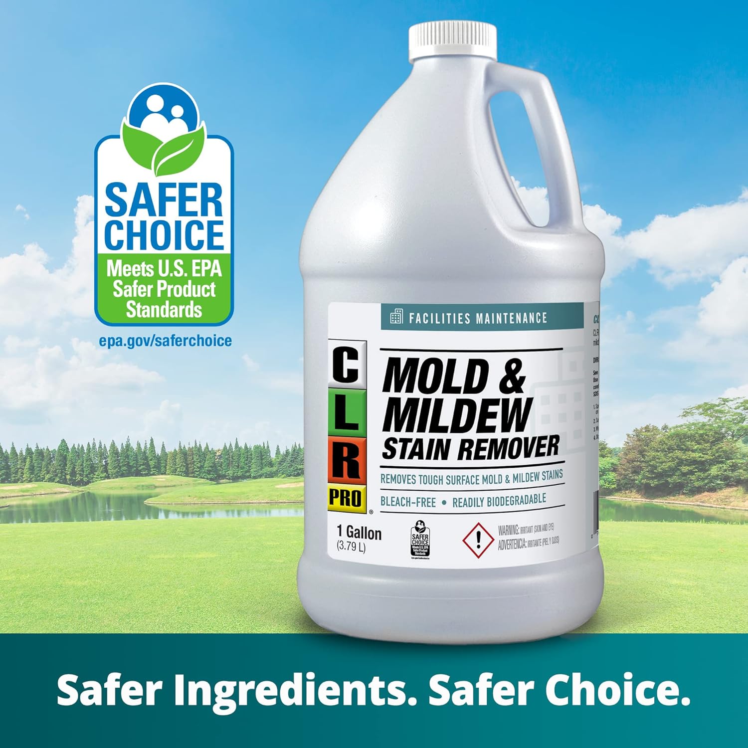 CLR PRO Heavy Duty Mold Mildew Stain Remover - 1 Gallon Bottle 1