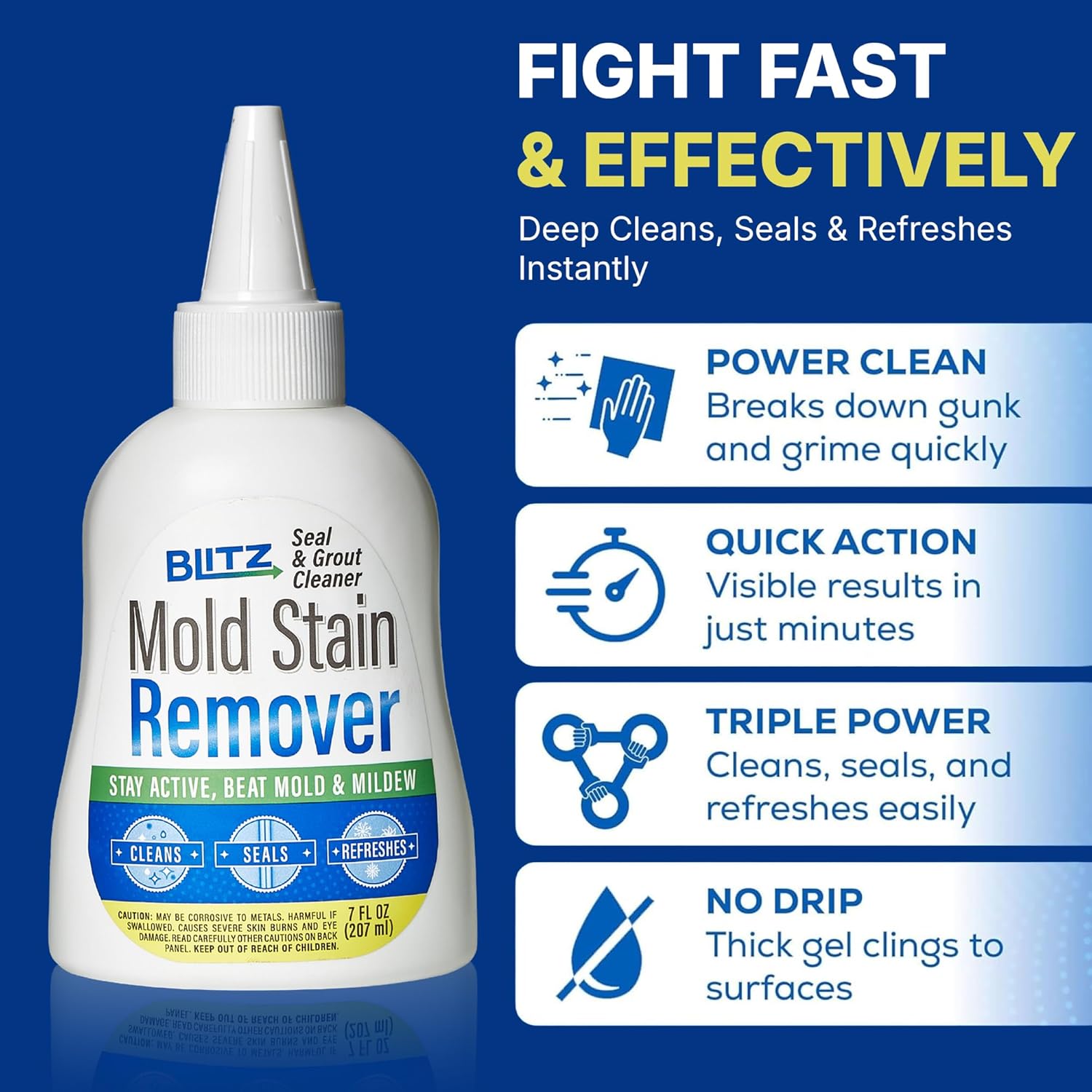 Blitz Shield Heavy Duty Gel Cleaner - Multi-Surface Stain Remover
