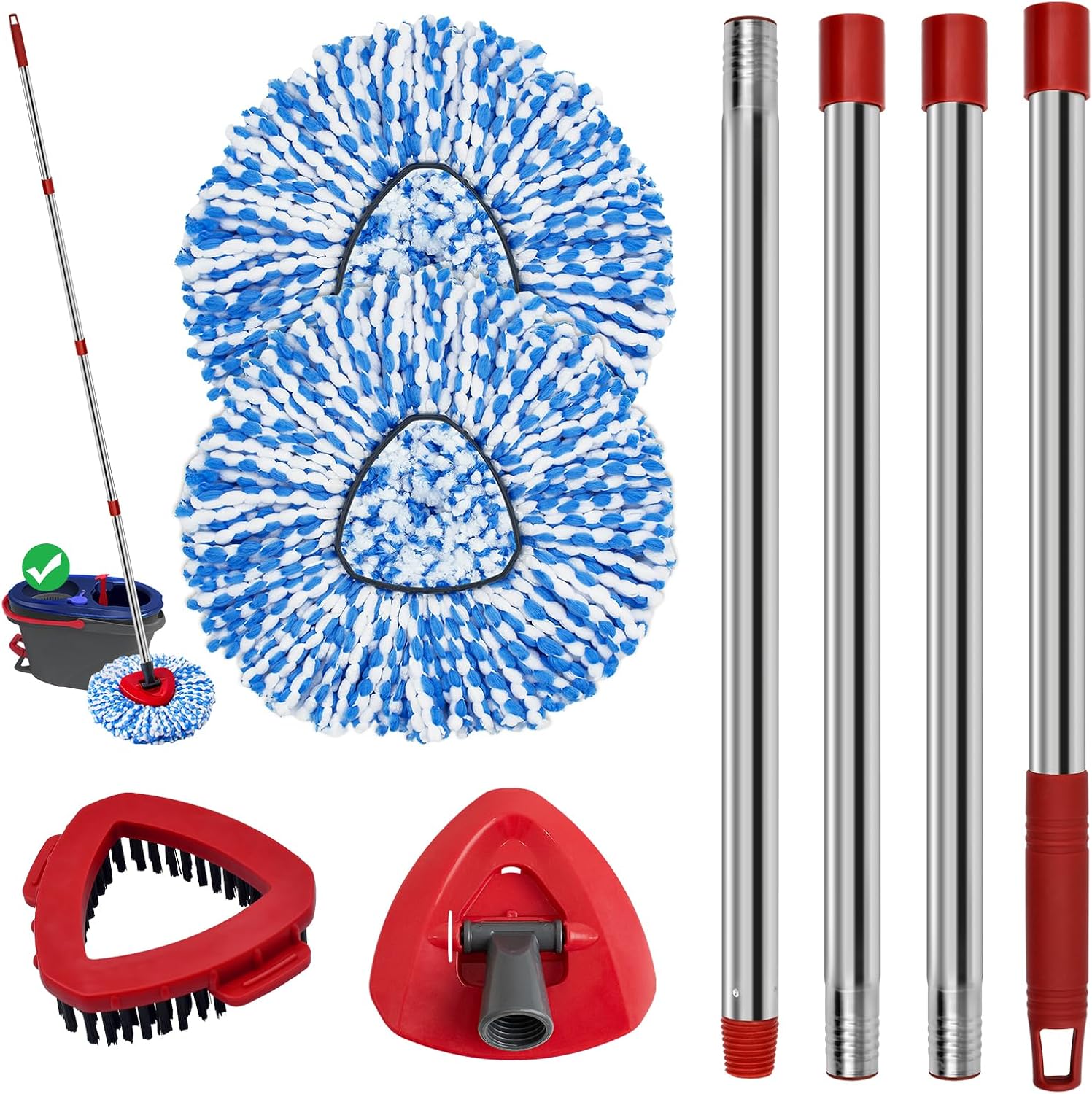 GFRED Spin Mop Replacement Set for O Ceder 2-Tank System