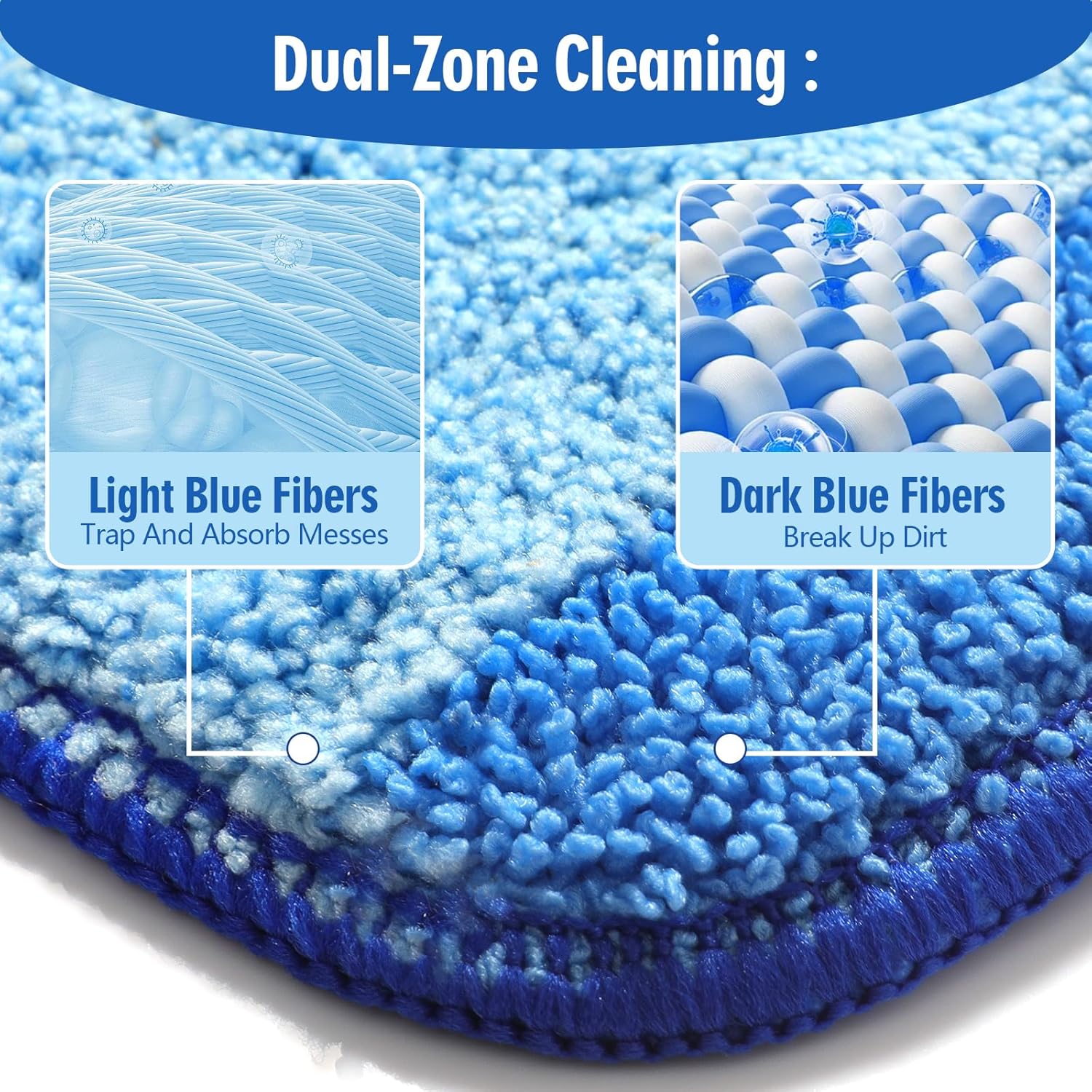 4 Pack Microfiber Cleaning Pads for Bona Mops Washable Reusable