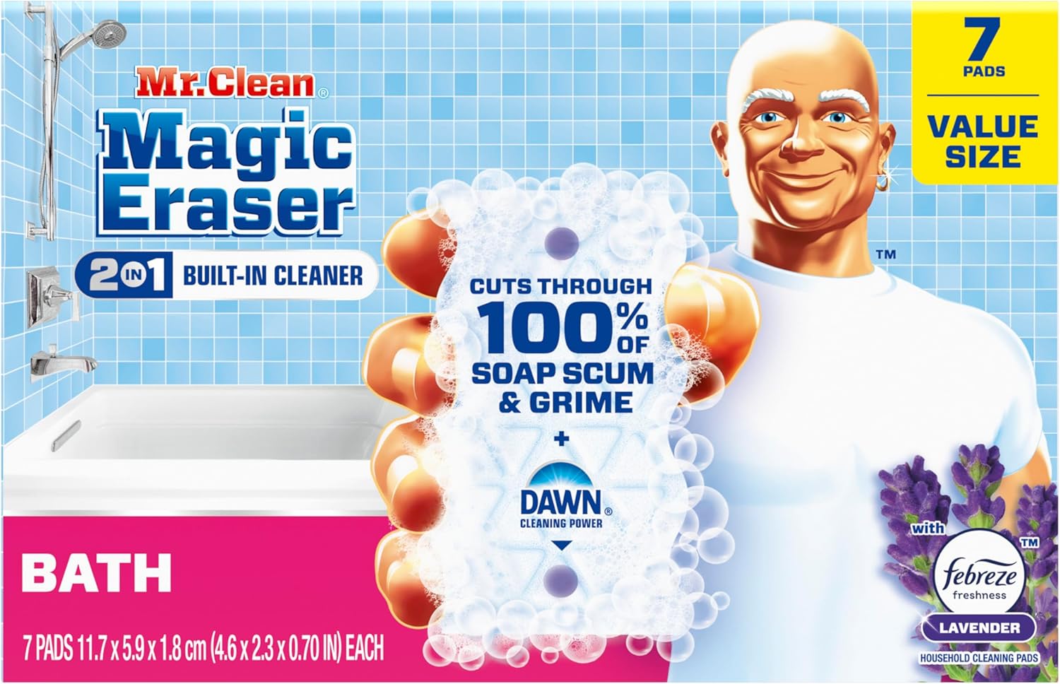 Mr Clean Magic Eraser Sponge 7ct Bathroom Cleaner