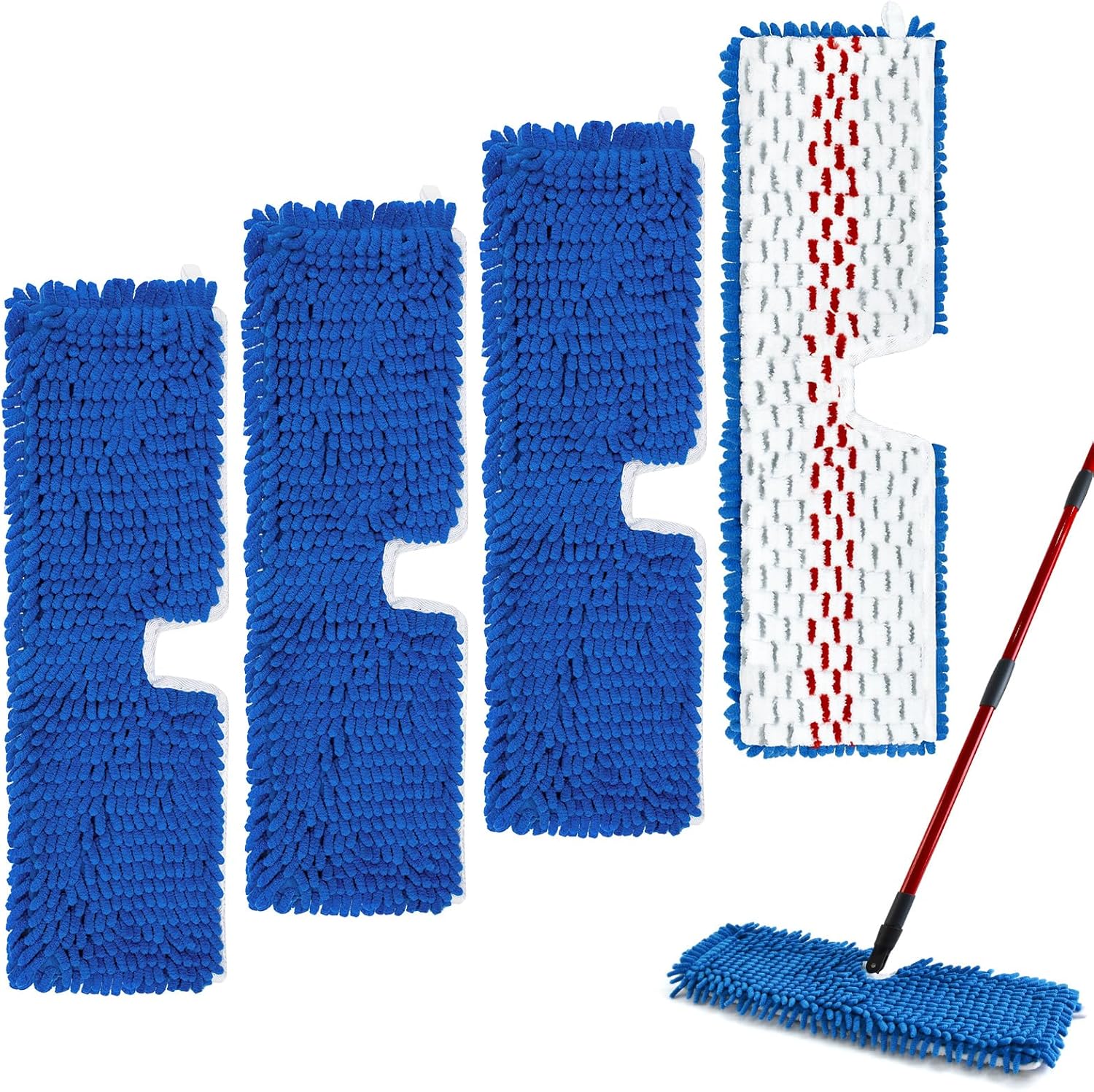 4 Pack Mop Head Replacement for O-Cedar Flip Mop 1