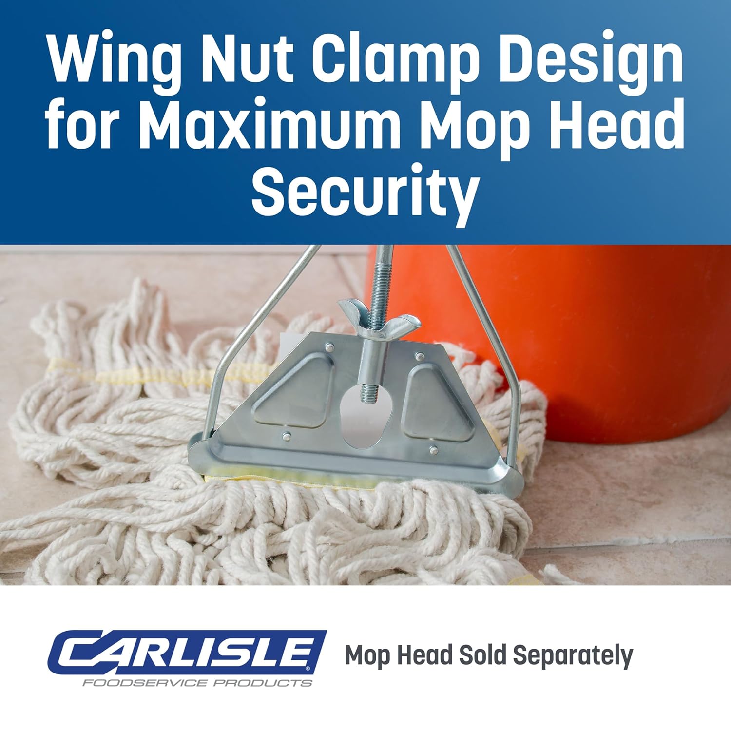 Carlisle 4034000 Wood Mop Handle with Metal Head
