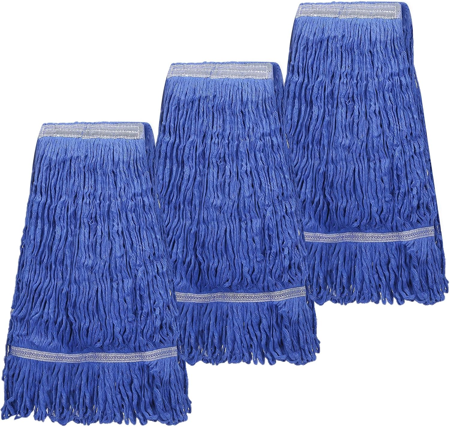 3 Pack Heavy Duty Cotton Mop Heads for Commercial Use