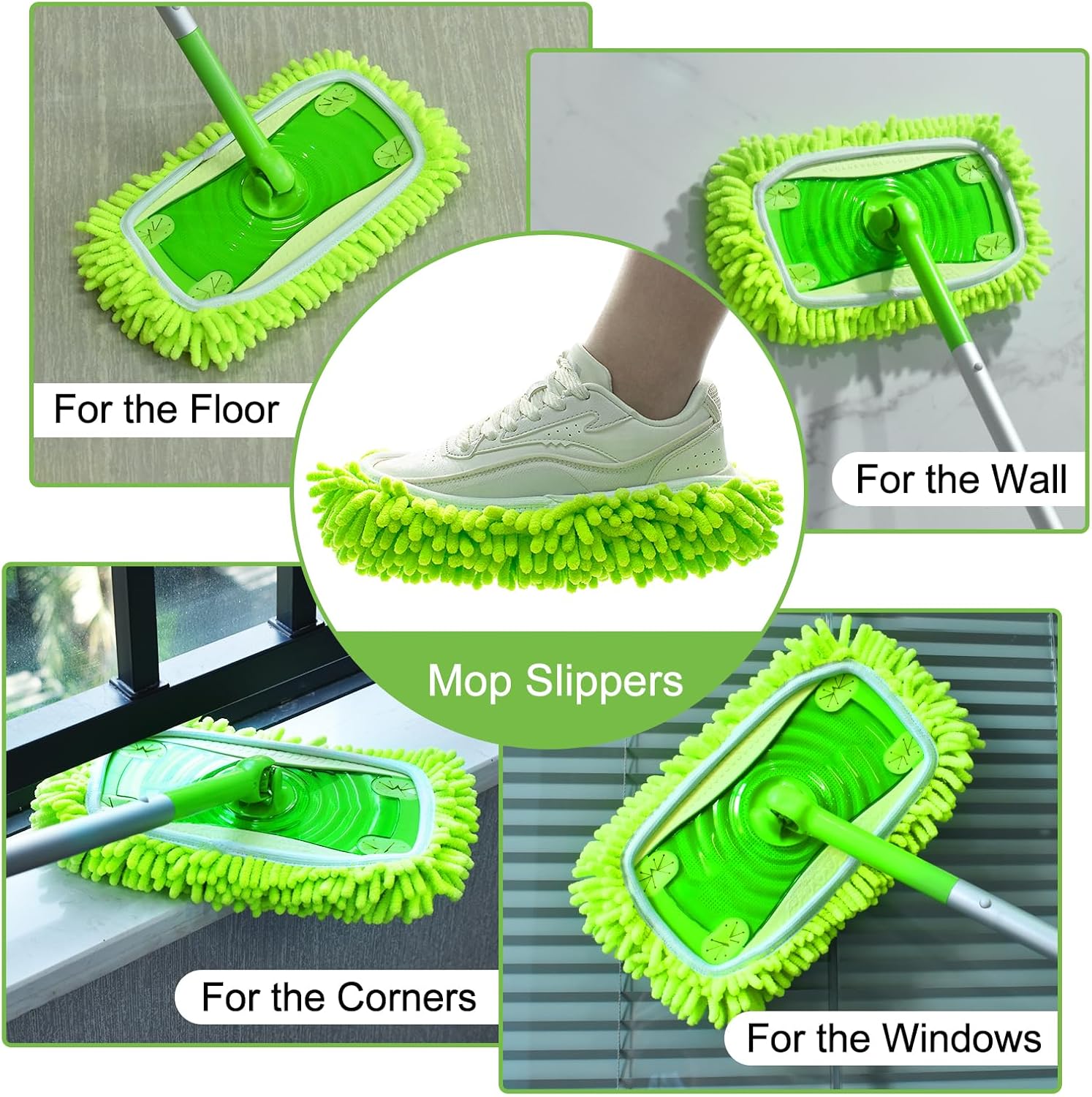 Yuunaie Reusable Mop Pads for Swiffer 4-Pack