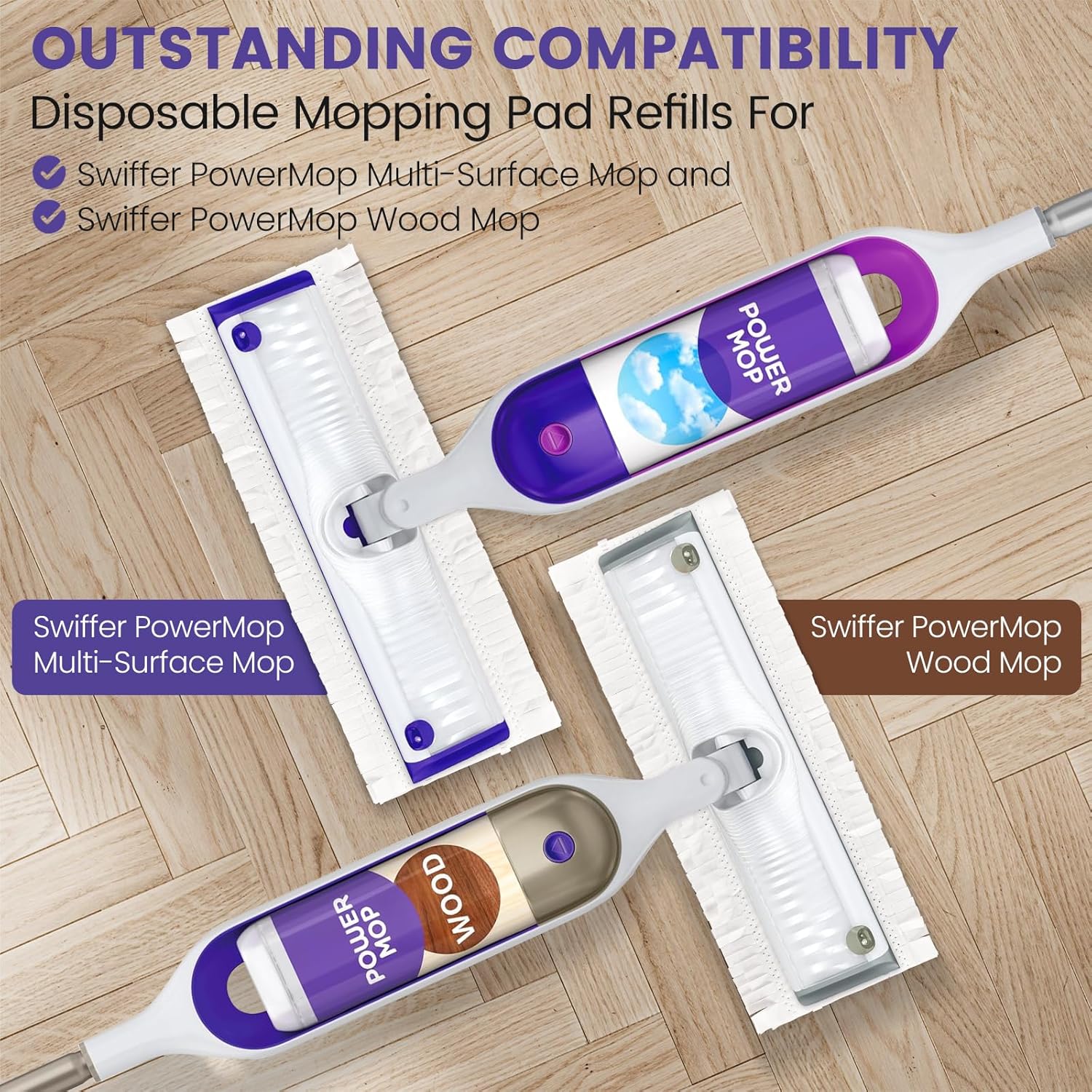 CANAVY 20-Pack Mopping Pads for Swiffer PowerMop