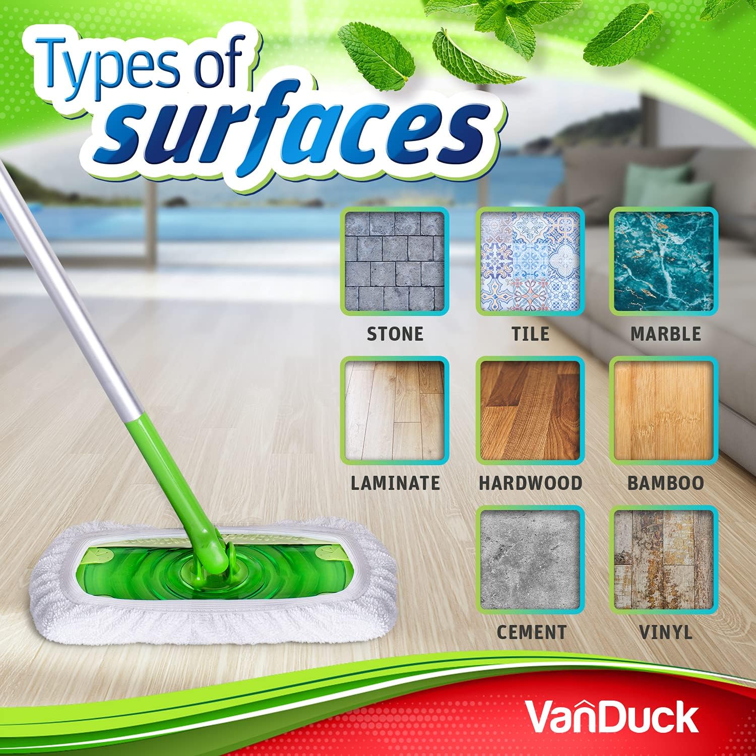 VanDuck Reusable Cotton Mop Pads 4-Pack 1