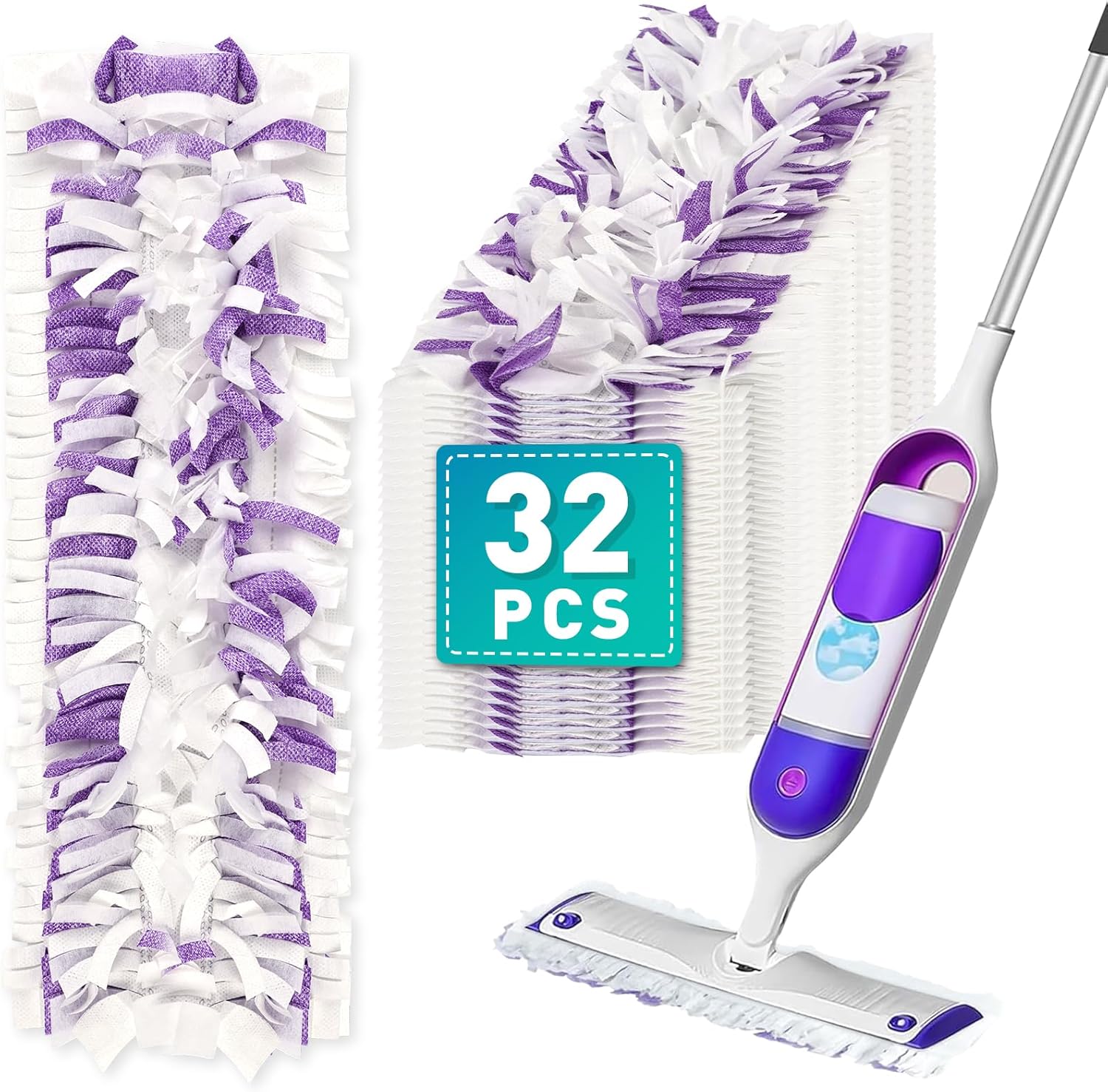 ZMZPA Power Mop Pads for Swiffer Compatible 32 Refills