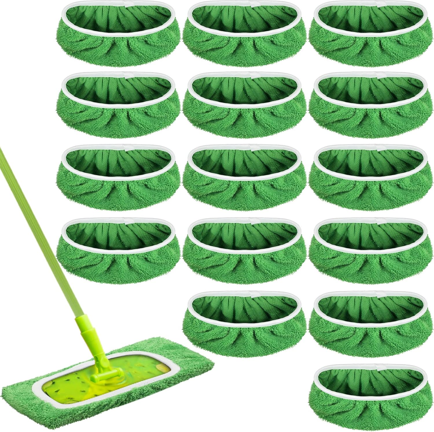 Nuogo 8 Pack Reusable Wet Mop Pads Refills for Swiffer