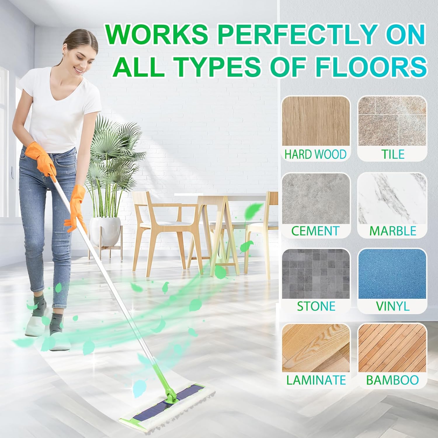 SAUAUSUN 40 Count XL Mopping Cloths Kit for Swiffer Sweeper XL