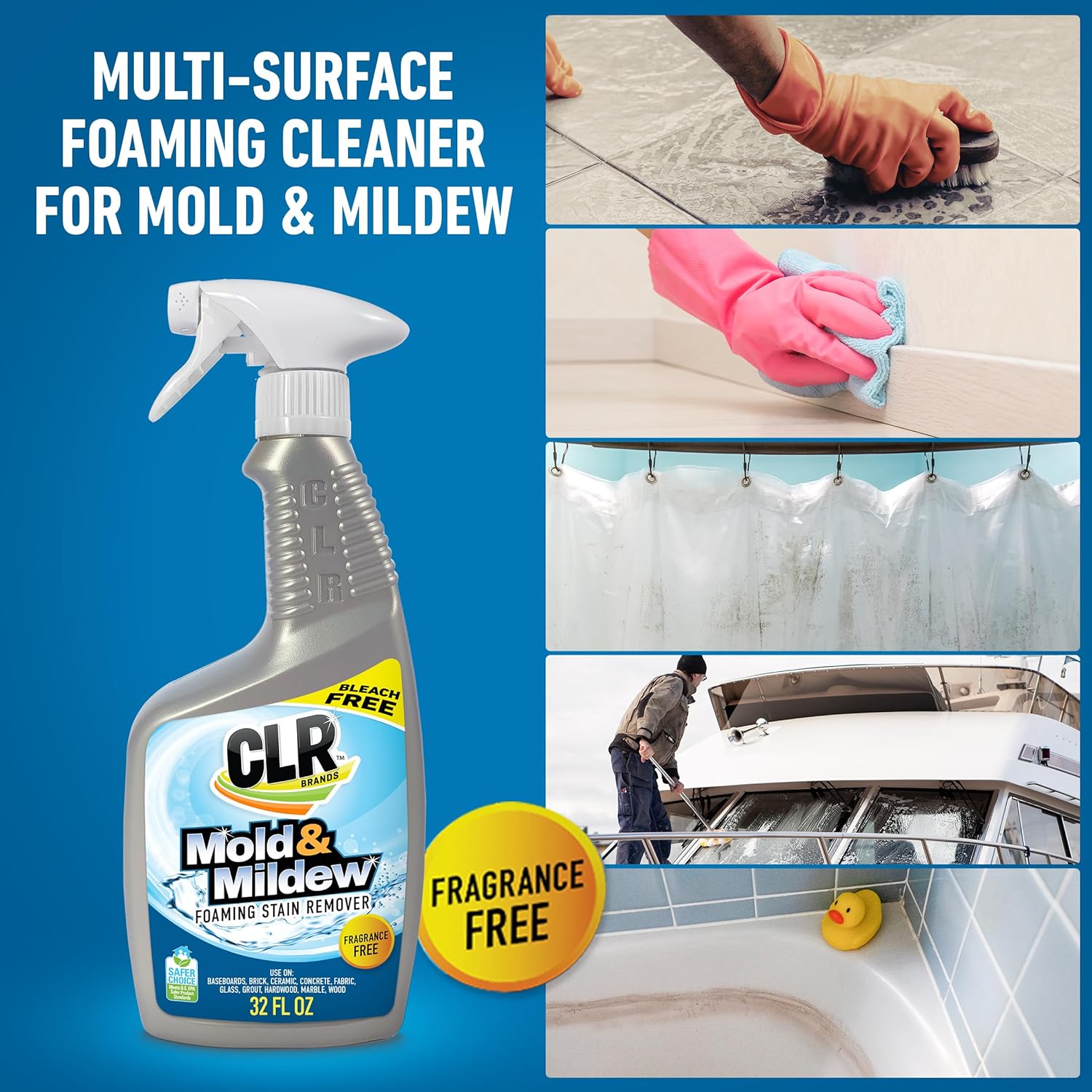 CLR Mold Mildew Clear Bleach-Free Spray 32 Fl Oz Pack of 2