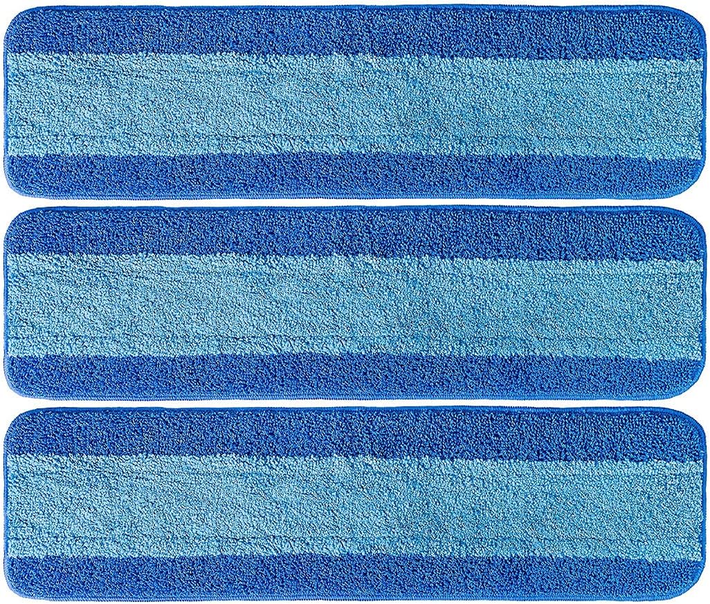 3 Pack Microfiber Mop Pads Compatible with Bona 18 Inch