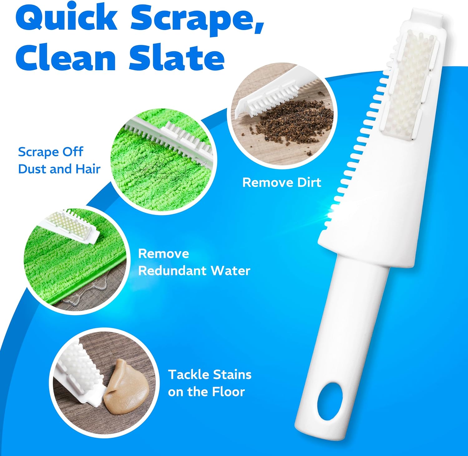 Befanty 4 Pack Reusable Microfiber Mop Pads - 10 to 12