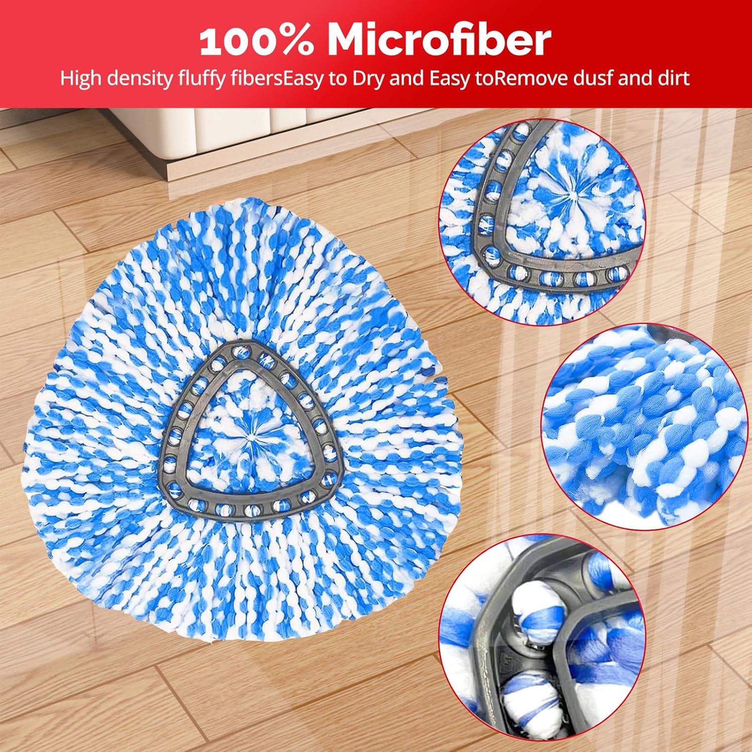 Pkulater O Cedar 2 Tank Mop Head Replacement Set