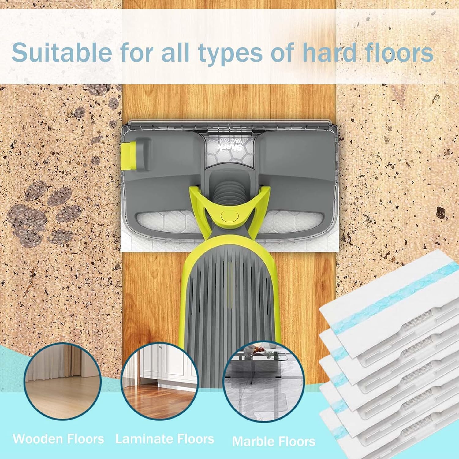 20Pcs Mopping Pads Refills for Shark VacMop