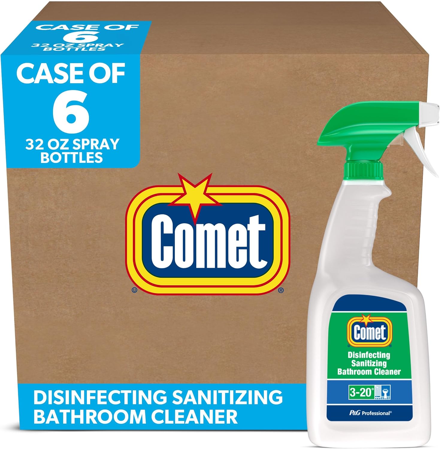 Comet Professional Bulk Disinfecting Bathroom Sanitizer 32 oz Case of 6 1