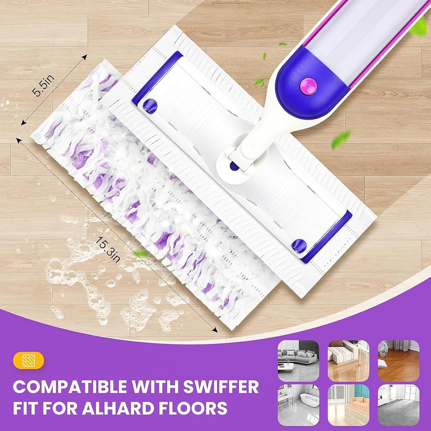 15 Pack Power Mop Refills for Swiffer Compatible