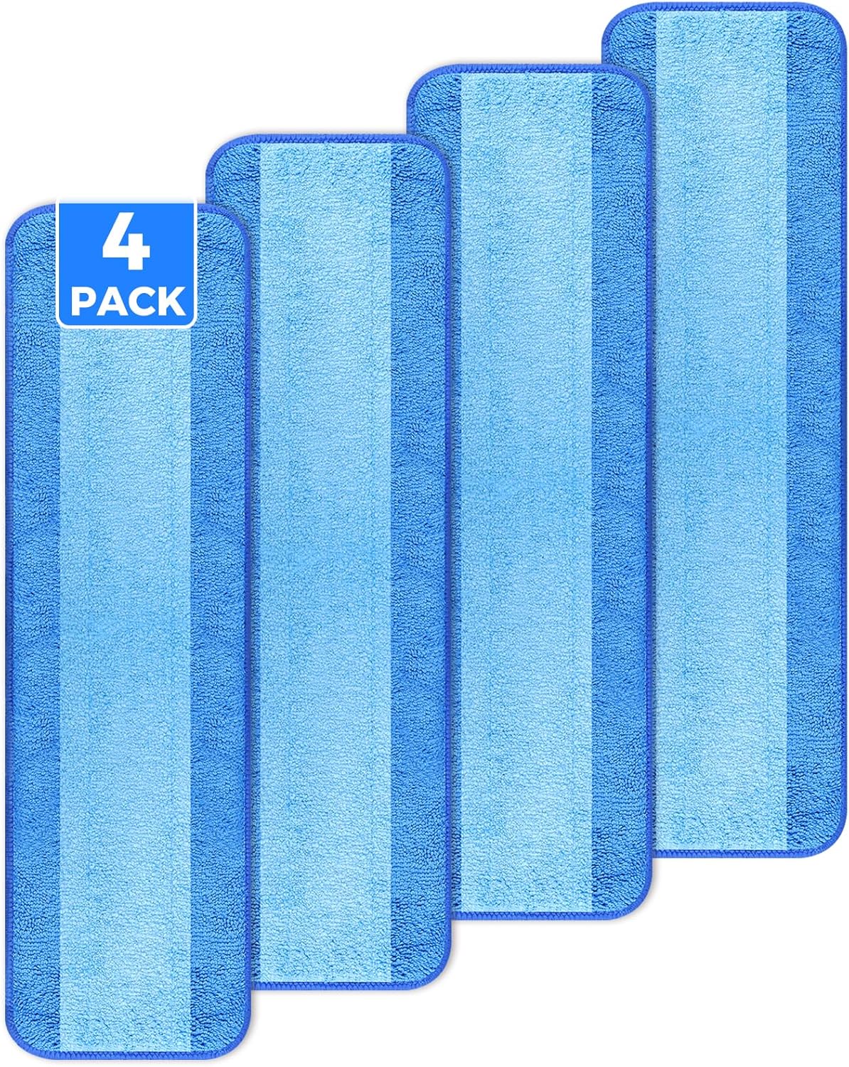 4-Pack Microfiber Mop Pads for Bona Mops Washable and Reusable