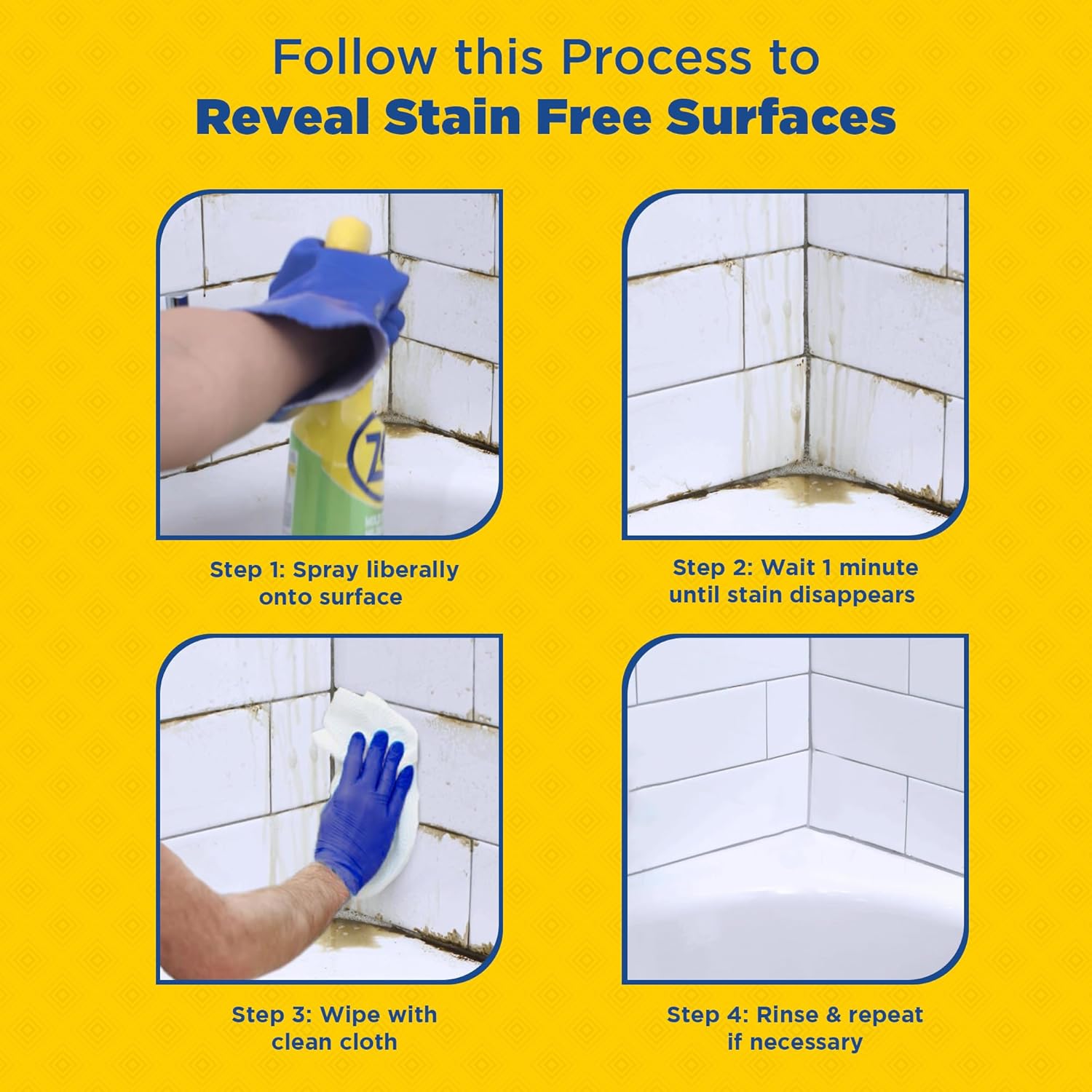 Zep Mold Stain Remover 1 Gallon Case of 2