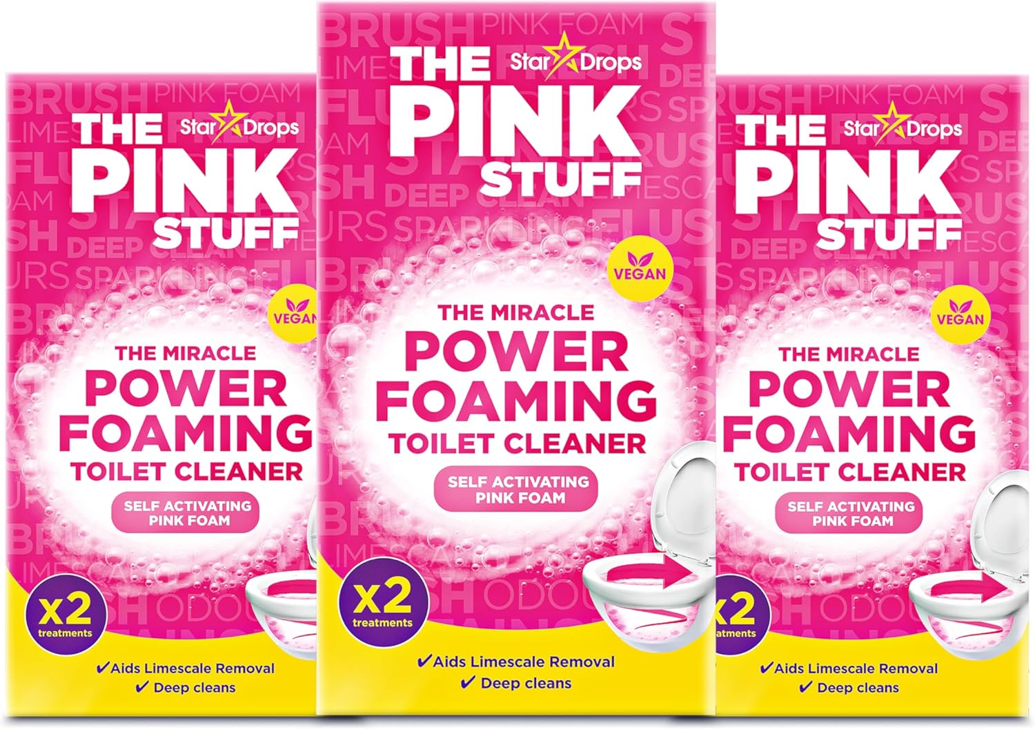 Stardrops The Pink Stuff Toilet Cleaner Foaming Power Fresh Shine and Deep Clean